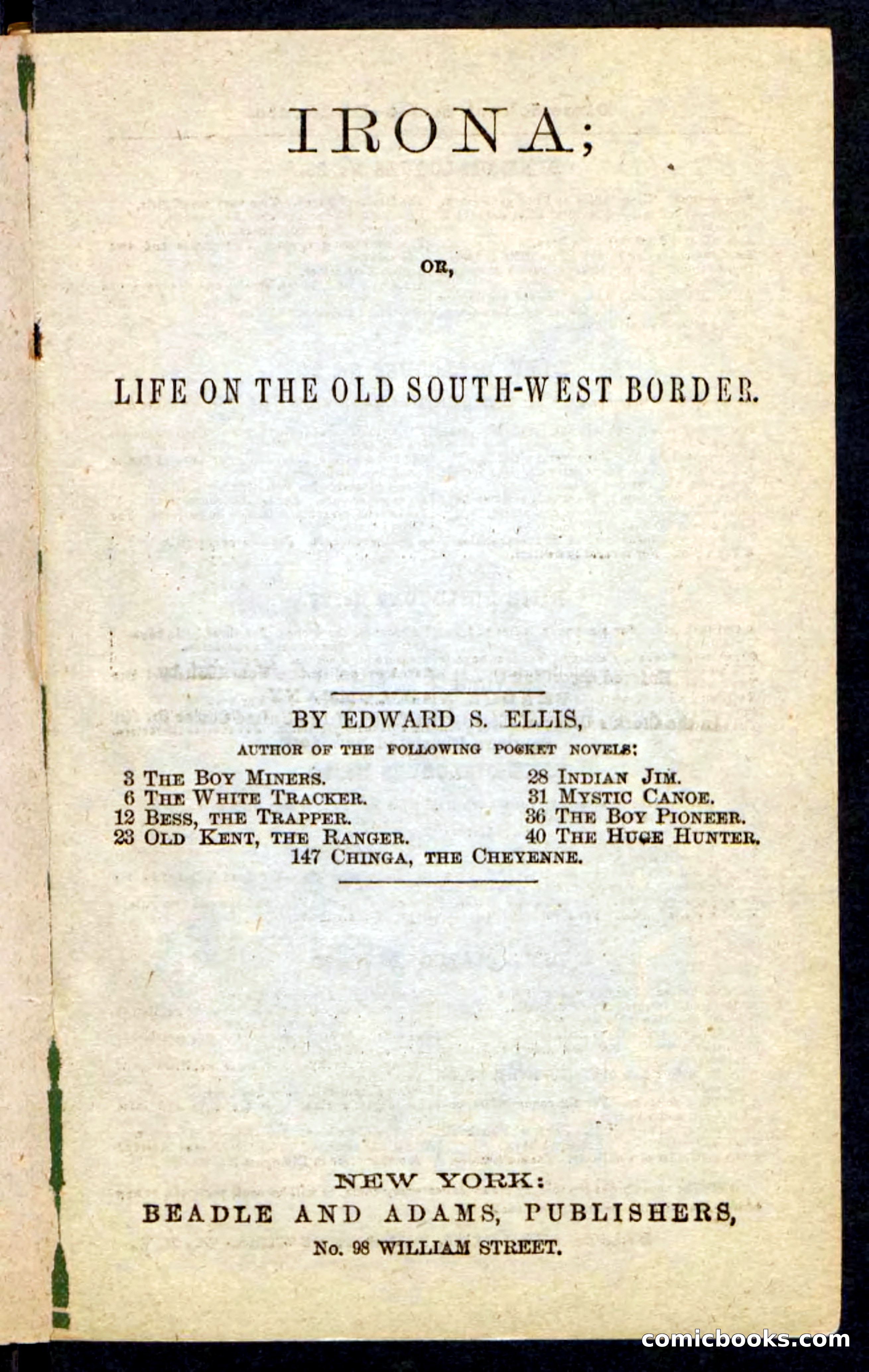 Beadle's Pocket Novels No. 227: Irona — page 3 of 100