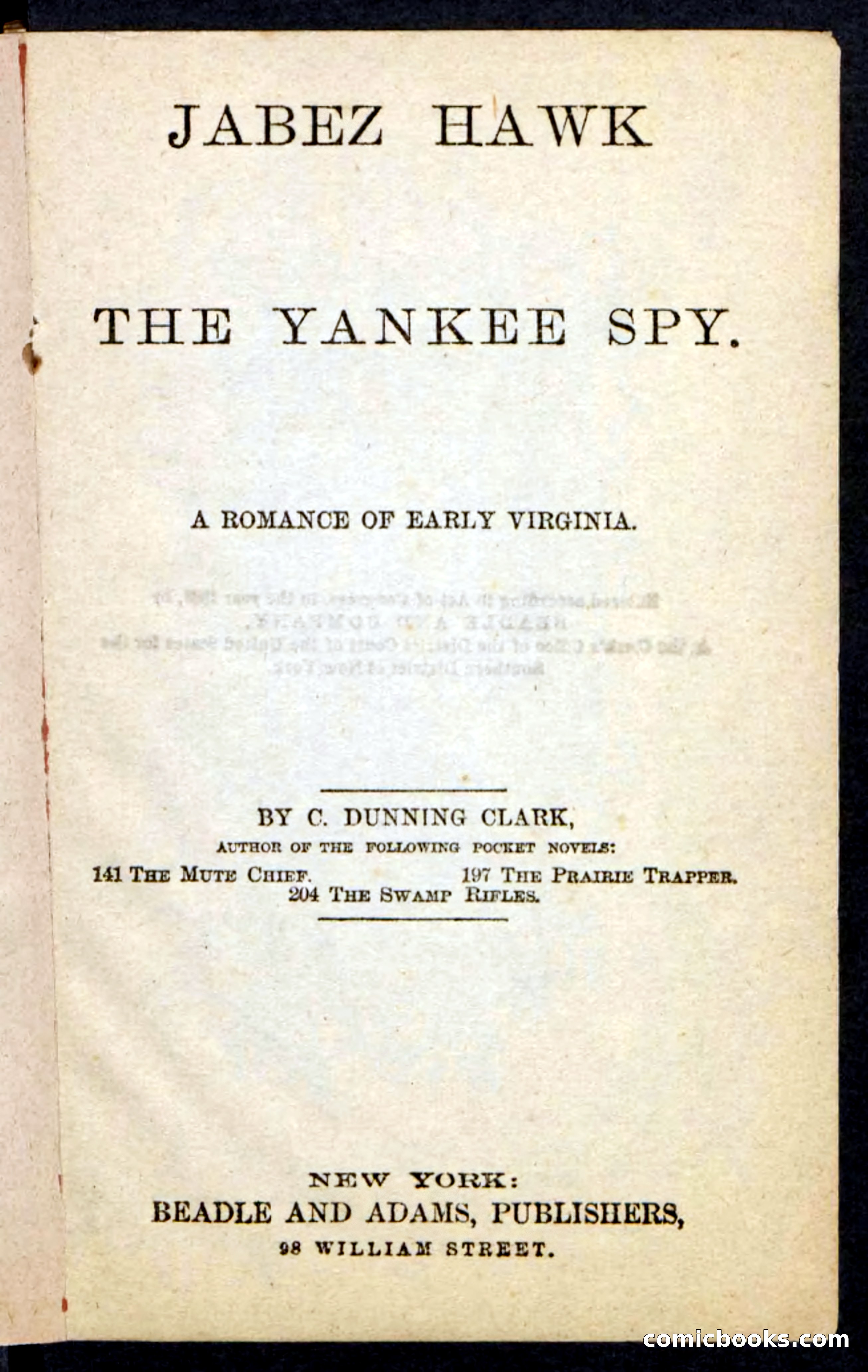 Beadle's Pocket Novels No. 232: Jabez Hawk — page 3 of 100