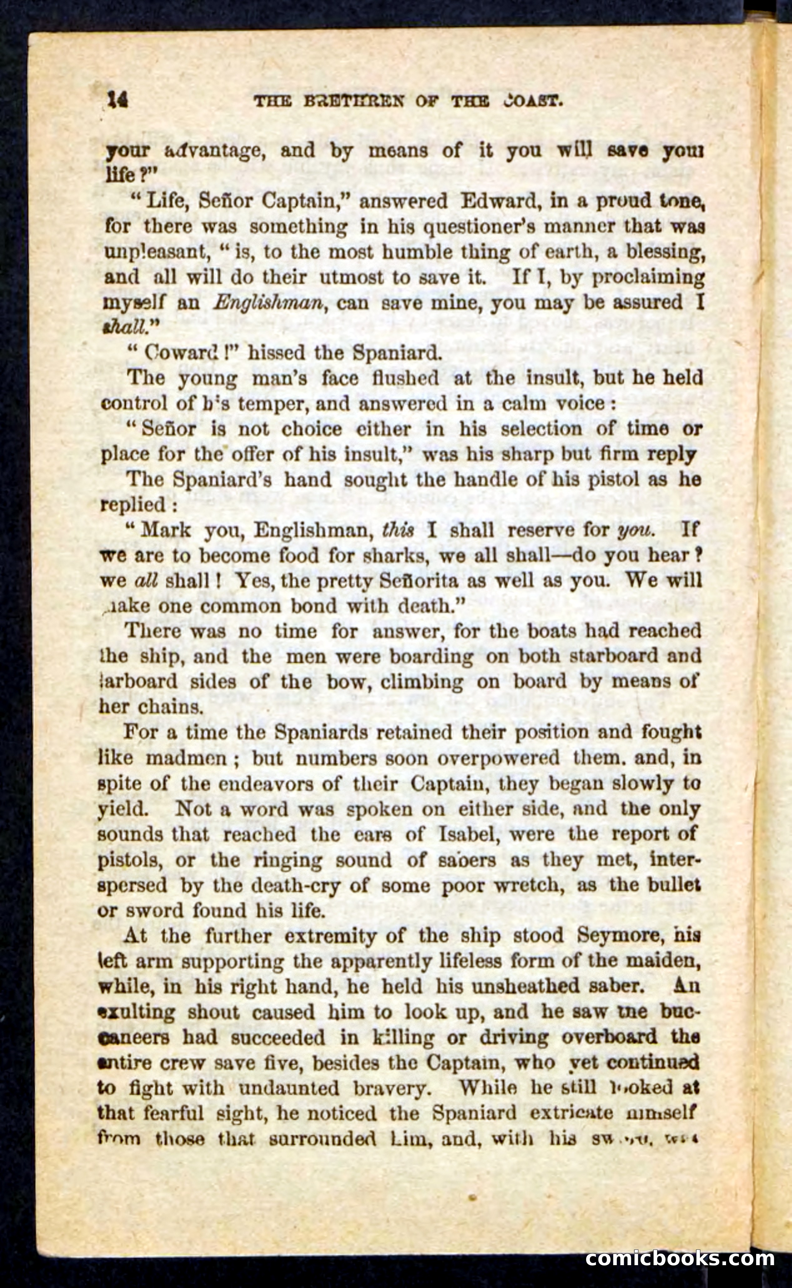 Beadle's Pocket Novels No. 255: The Brethren of the Coast — page 14 of 100