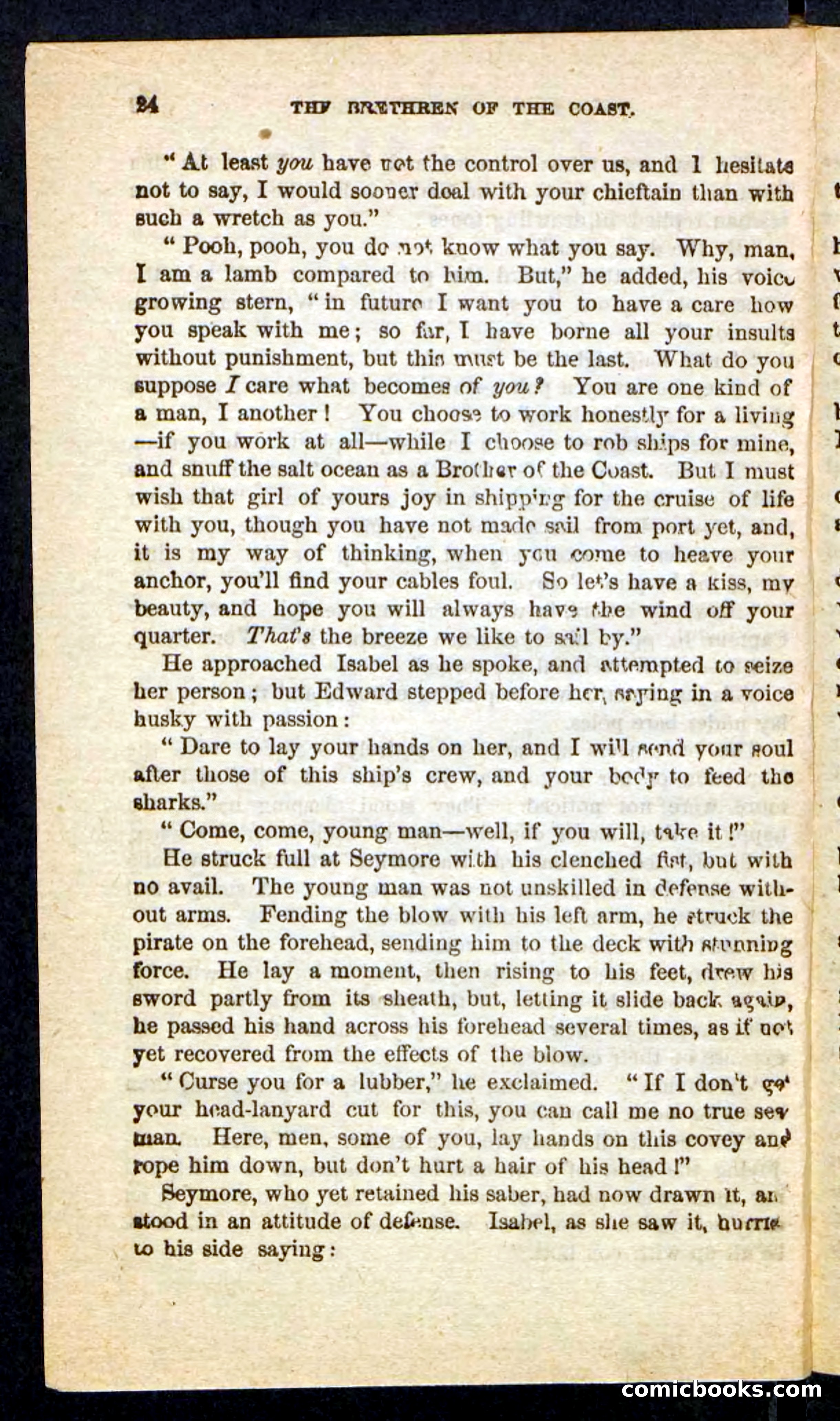 Beadle's Pocket Novels No. 255: The Brethren of the Coast — page 24 of 100