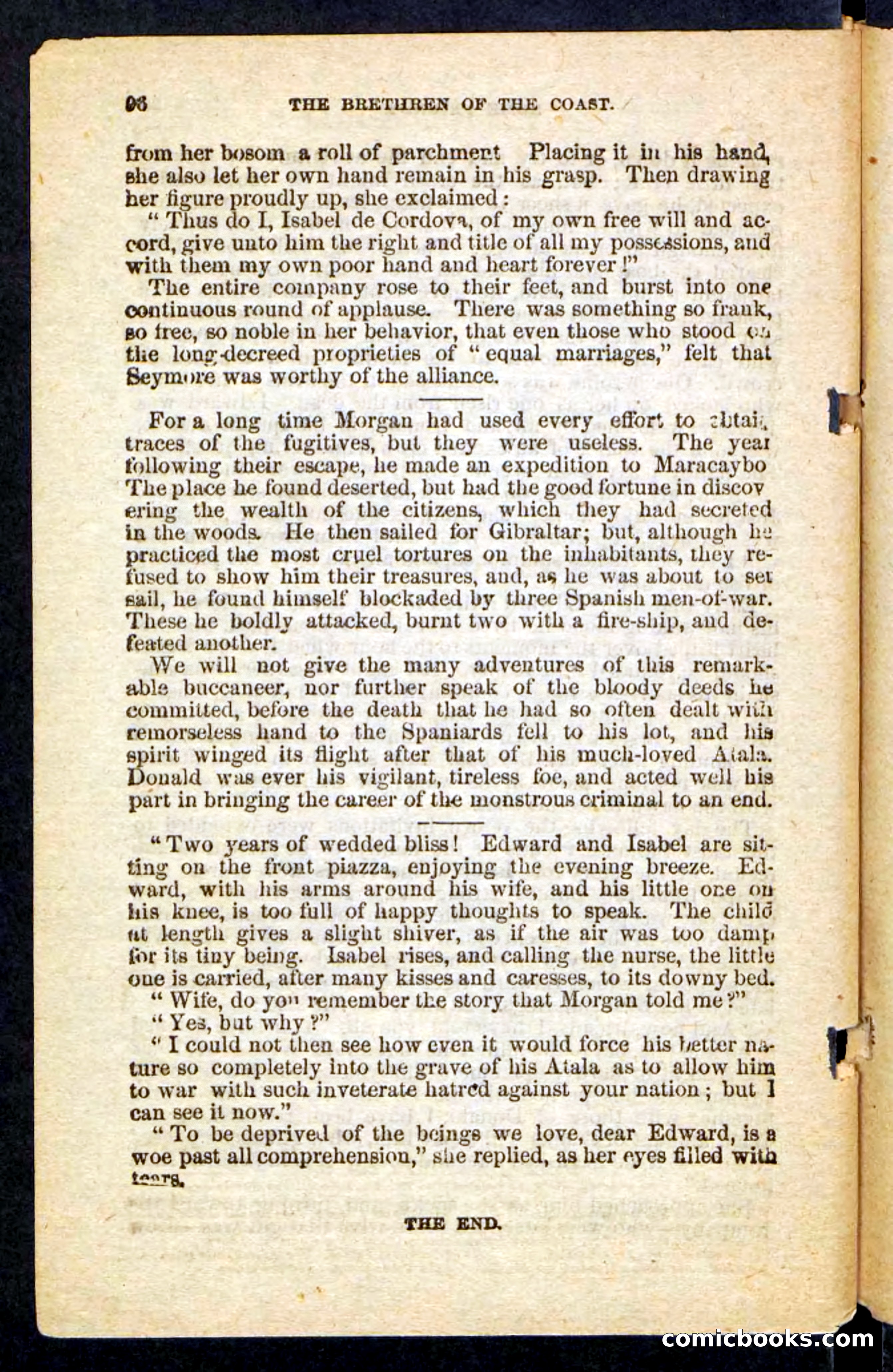 Beadle's Pocket Novels No. 255: The Brethren of the Coast — page 96 of 100