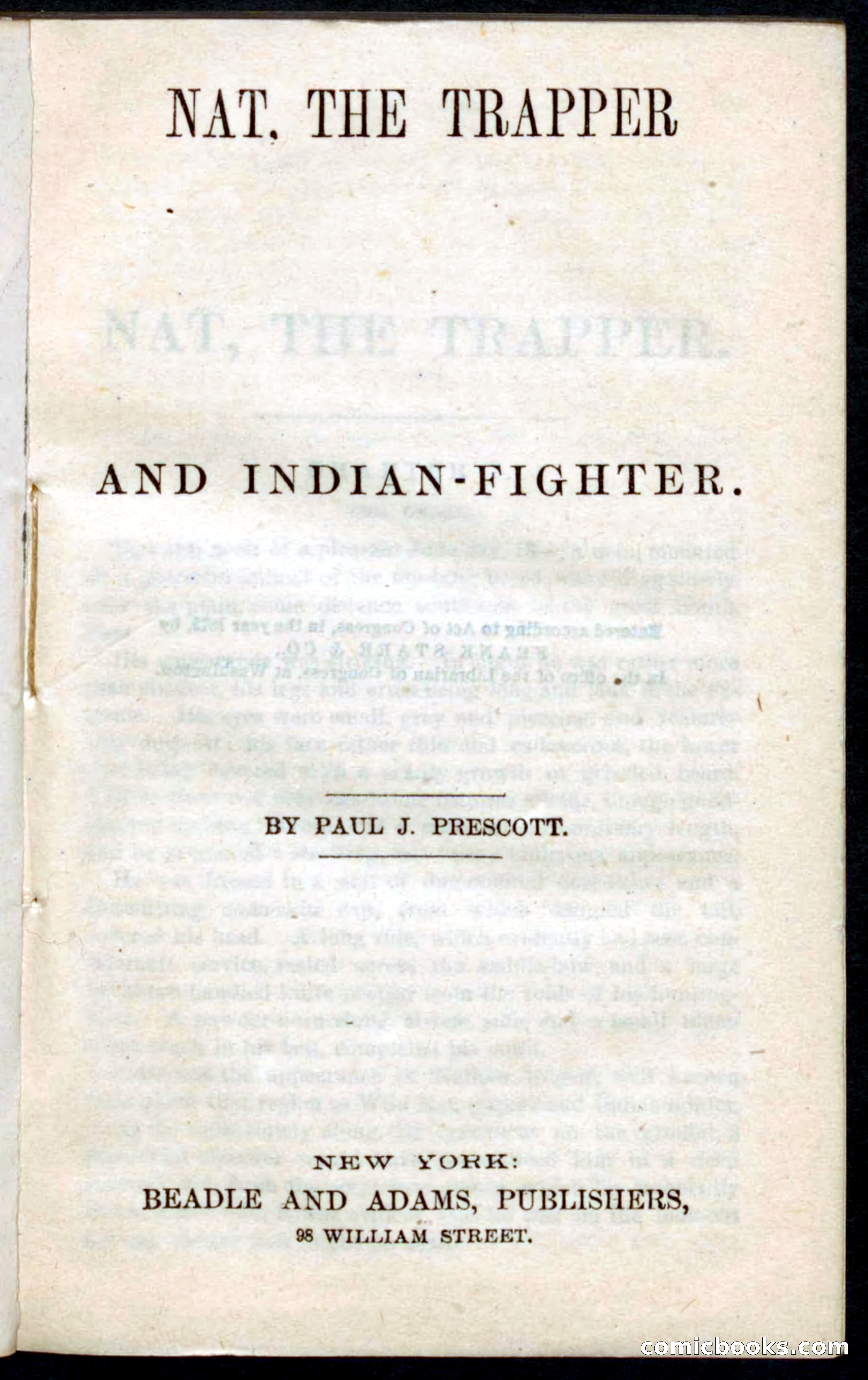 Beadle's Pocket Novels No. 41: Nat, the Trapper — page 3 of 84