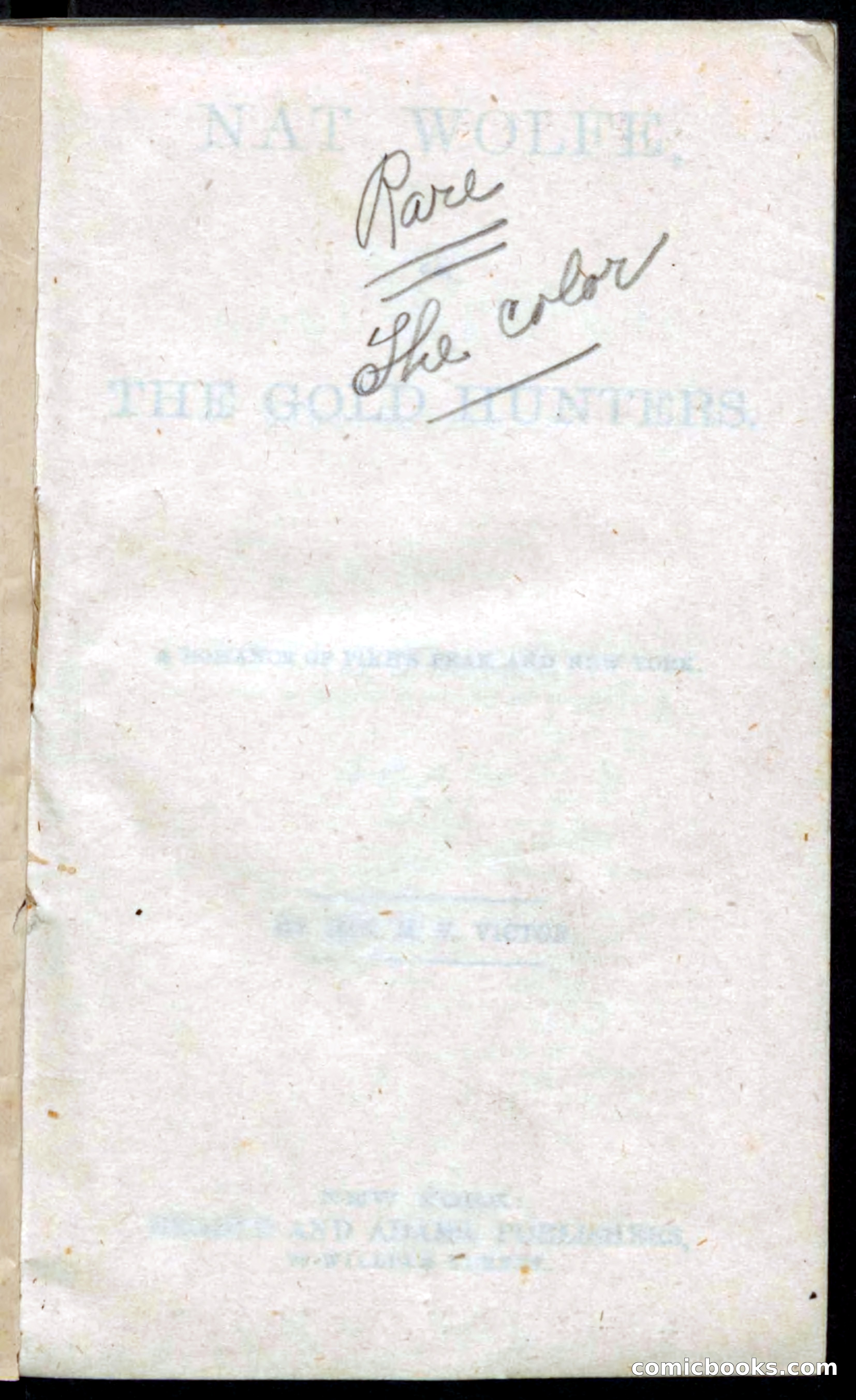 Beadle's Pocket Novels: Nat Wolfe — page 3 of 100
