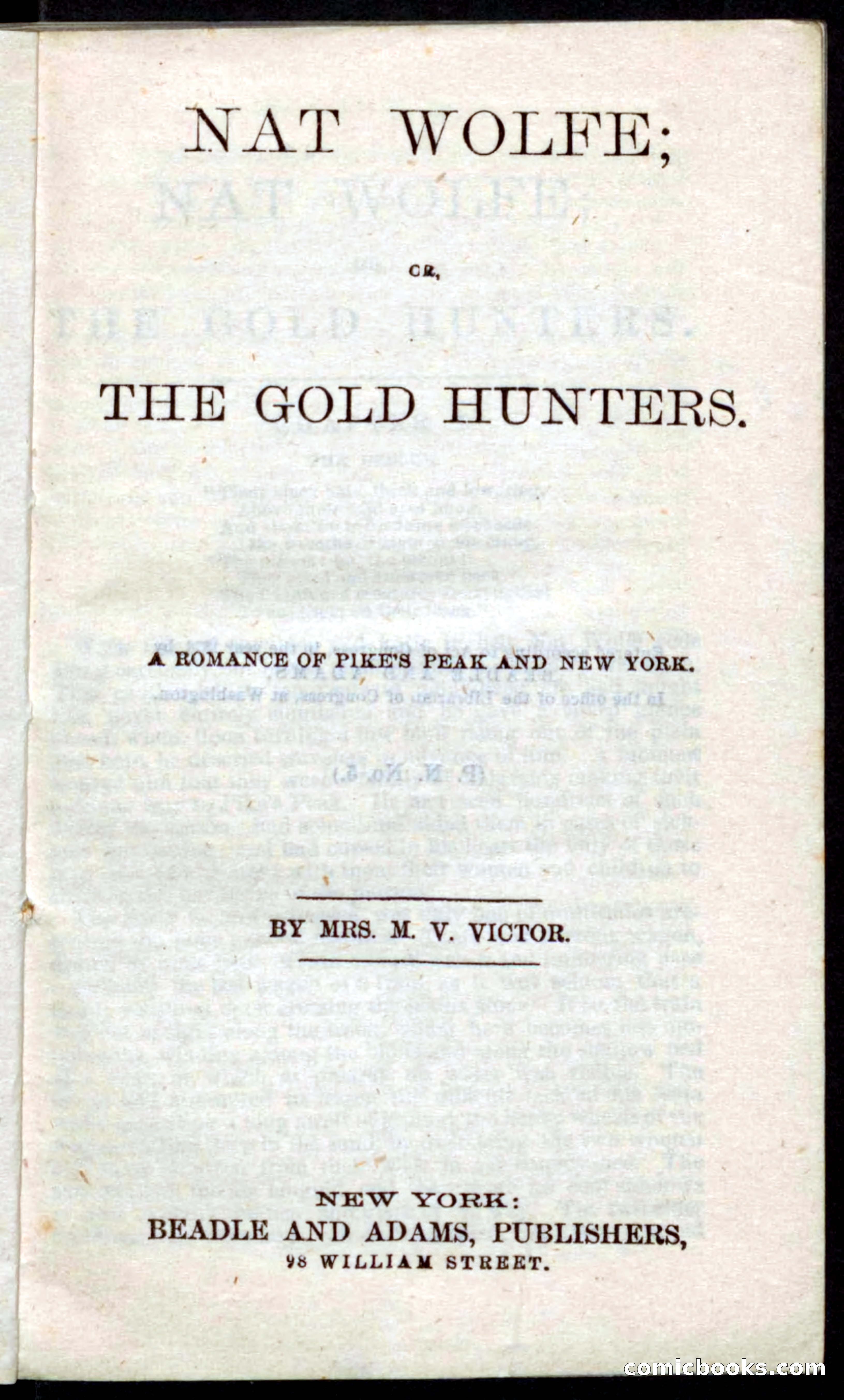 Beadle's Pocket Novels: Nat Wolfe — page 5 of 100