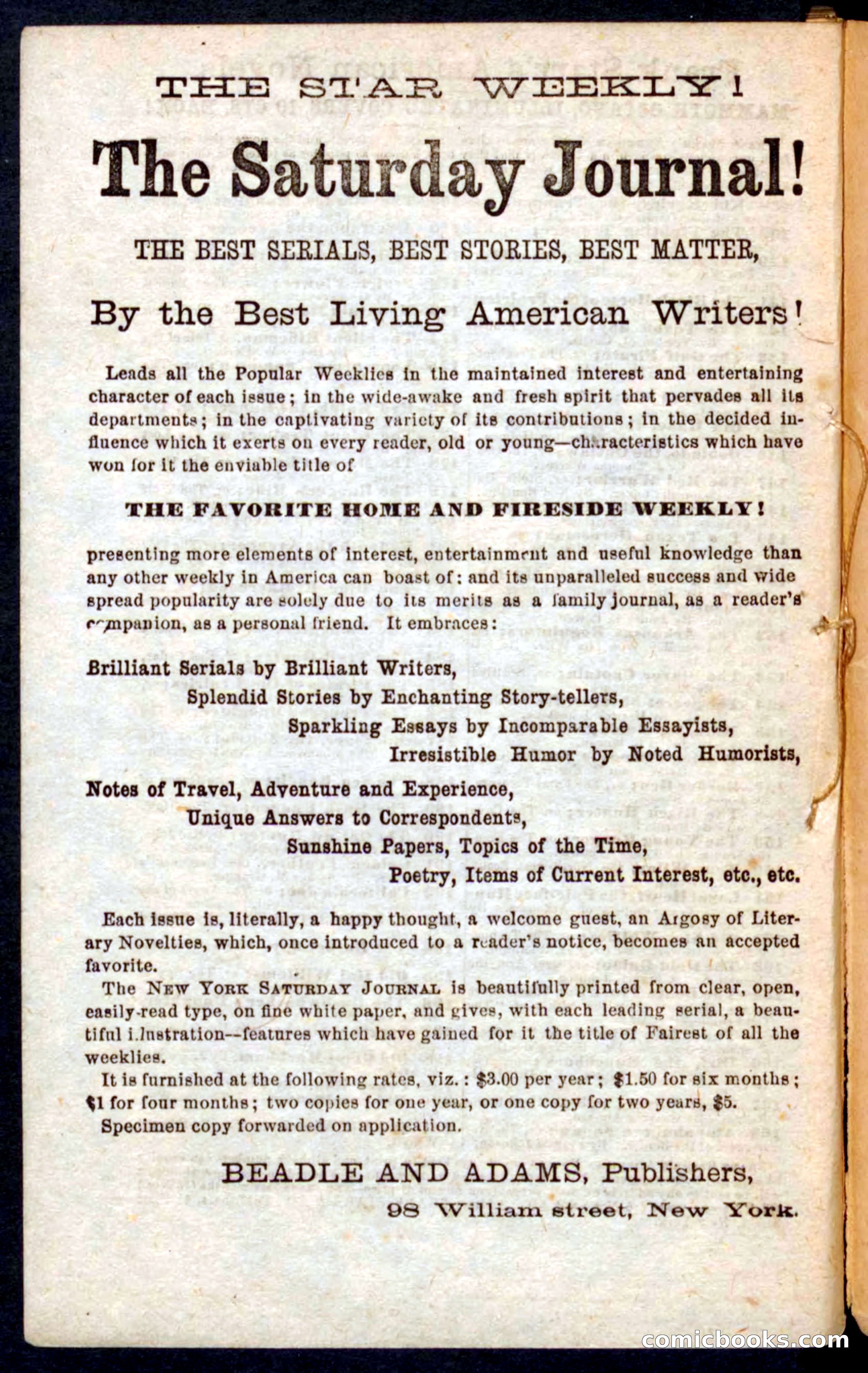 Beadle's Pocket Novels, Vol. V, No. 56 — page 98 of 100