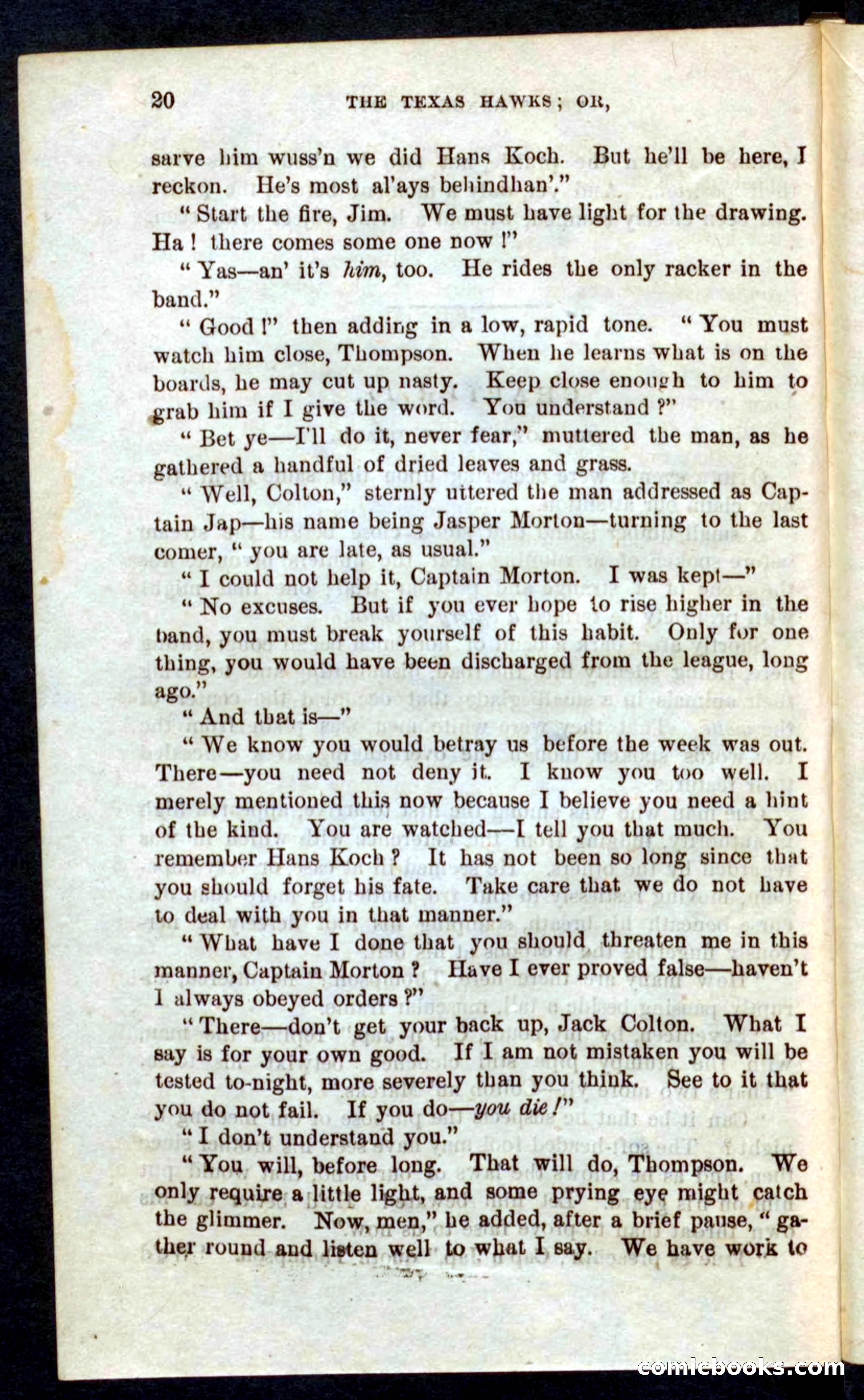 Beadle's Pocket Novels No. 59: The Texas Hawks — page 16 of 100