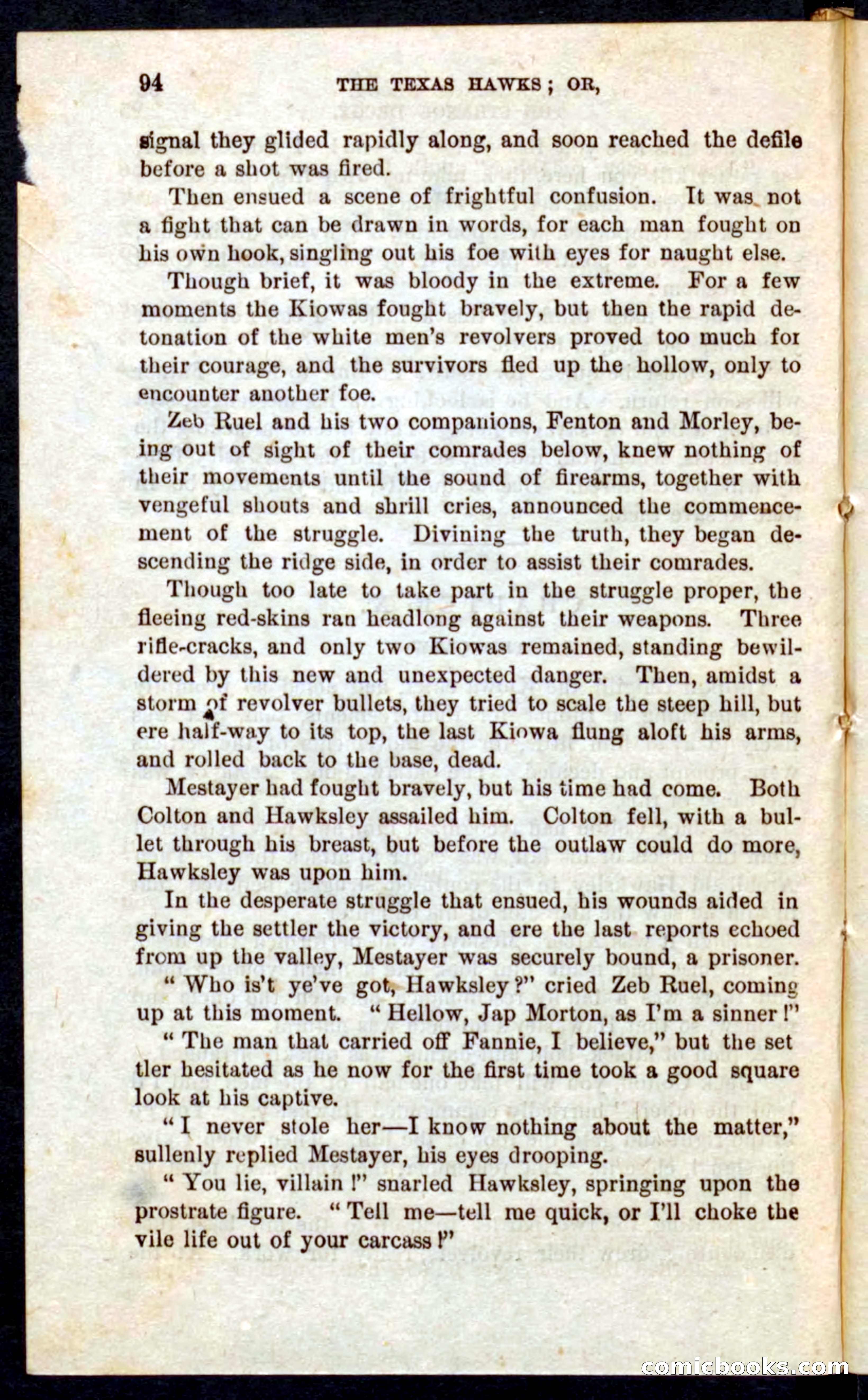 Beadle's Pocket Novels No. 59: The Texas Hawks — page 90 of 100