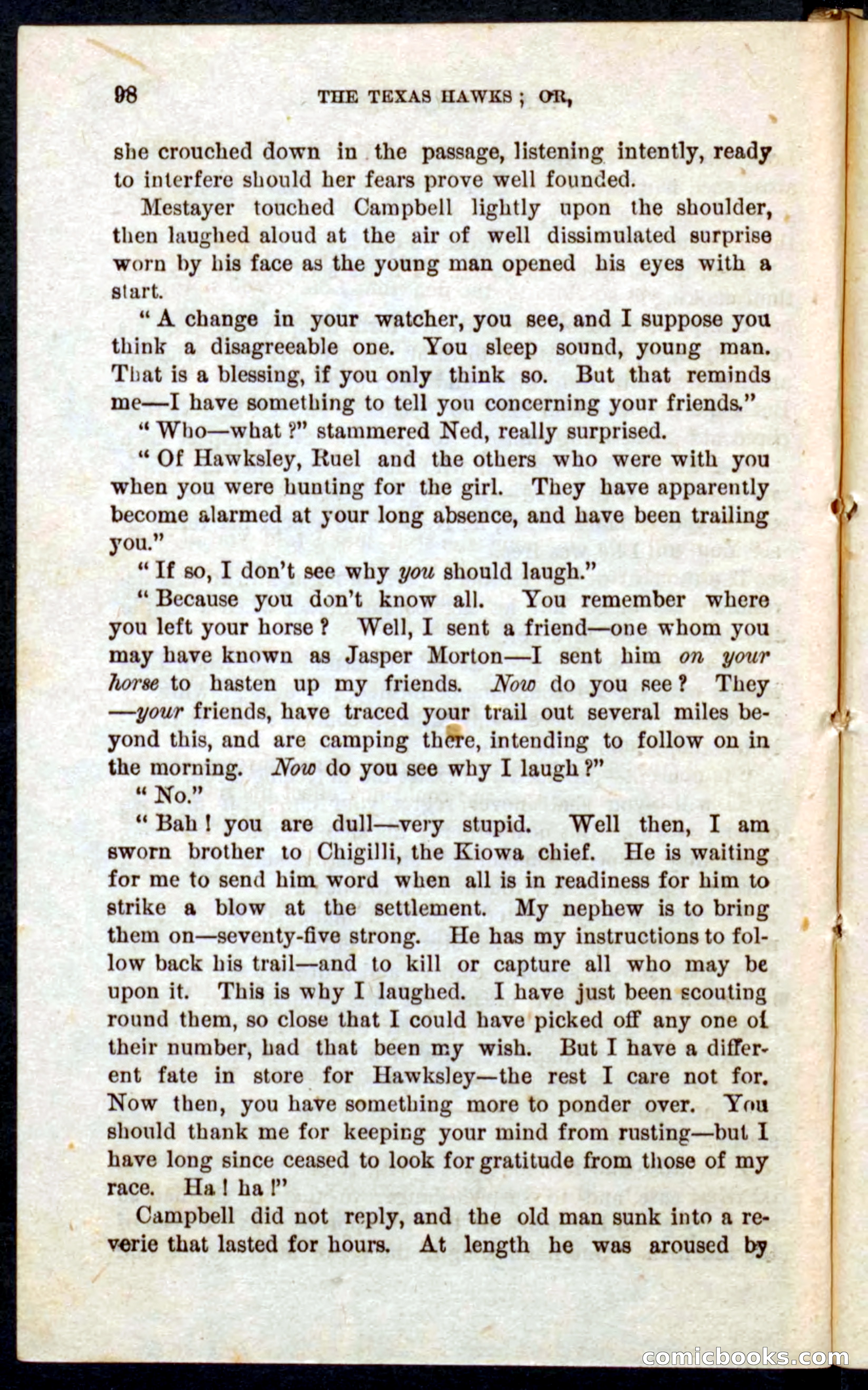 Beadle's Pocket Novels No. 59: The Texas Hawks — page 94 of 100