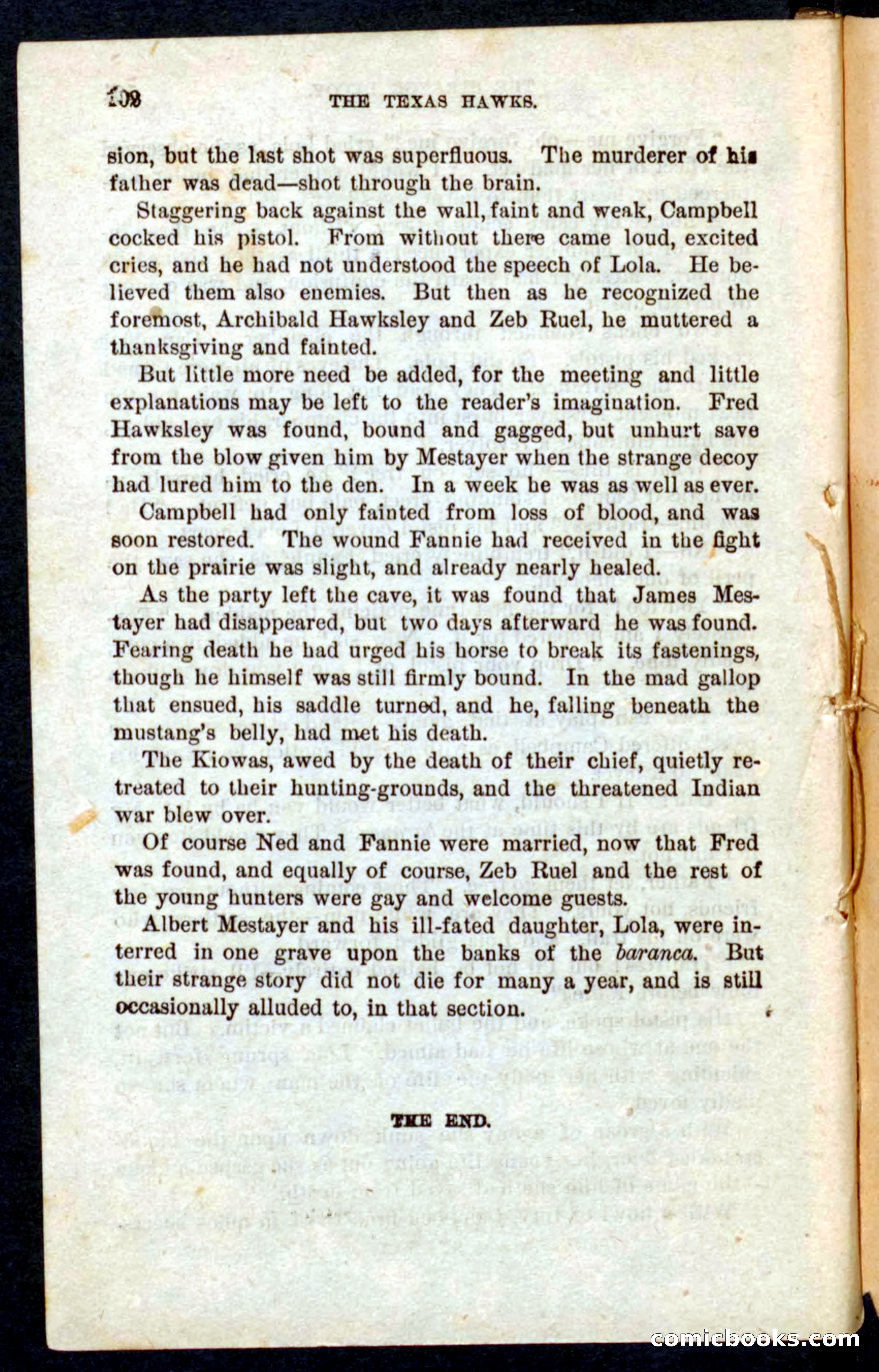 Beadle's Pocket Novels No. 59: The Texas Hawks — page 98 of 100