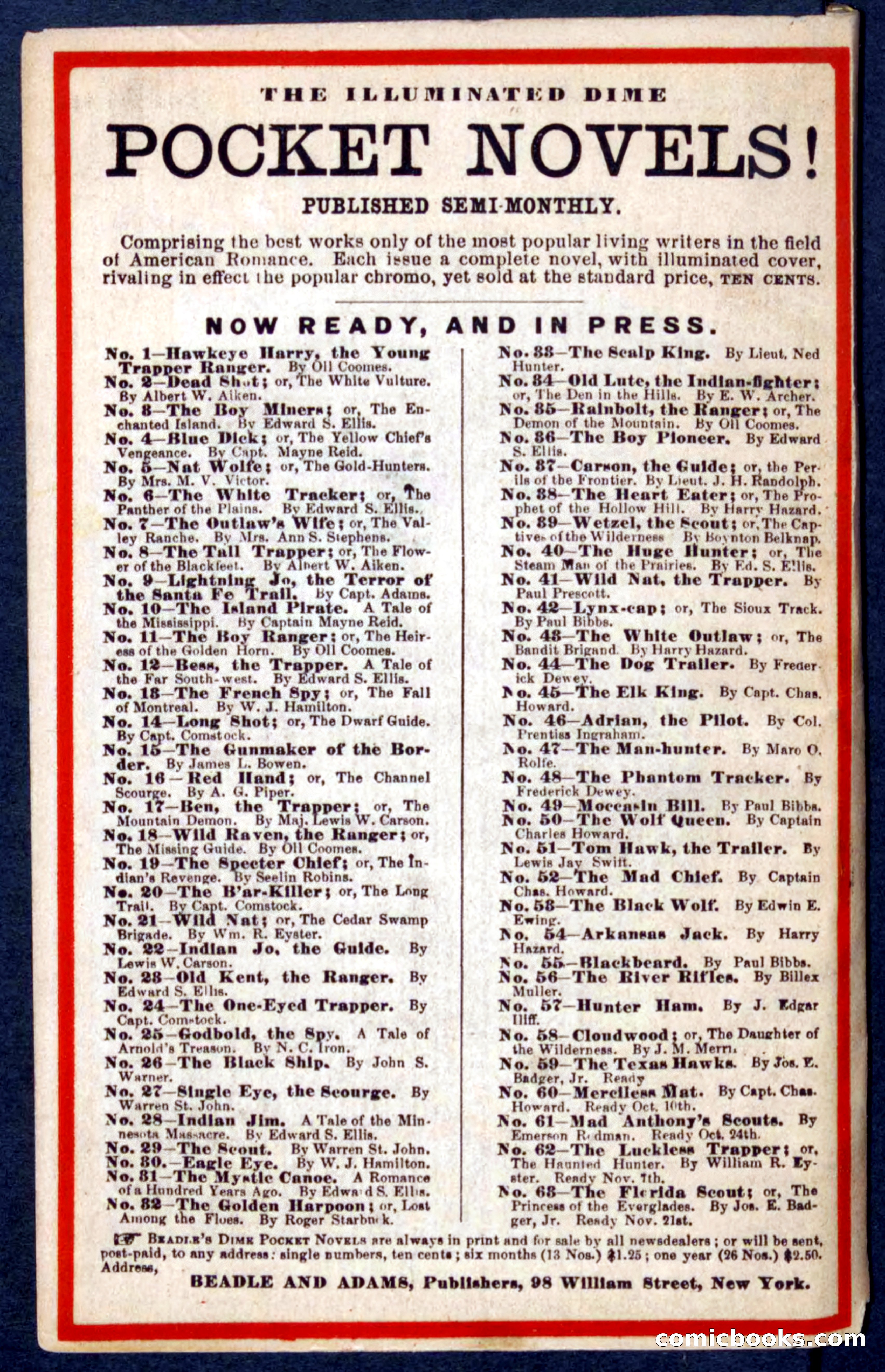 Beadle's Pocket Novels No. 59: The Texas Hawks — page 100 of 100