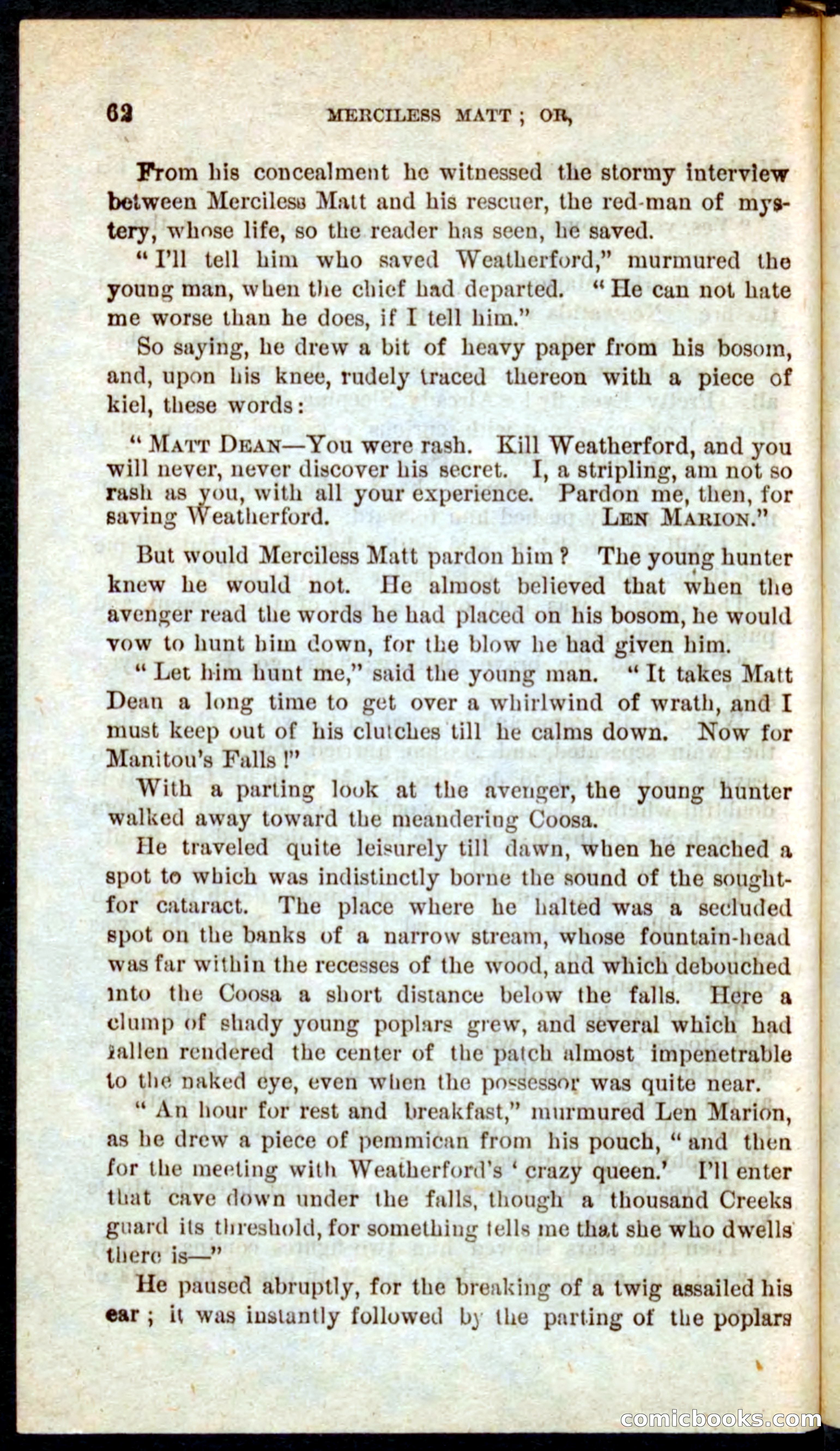 Beadle's Pocket Novels No. 60: Merciless Matt — page 58 of 100