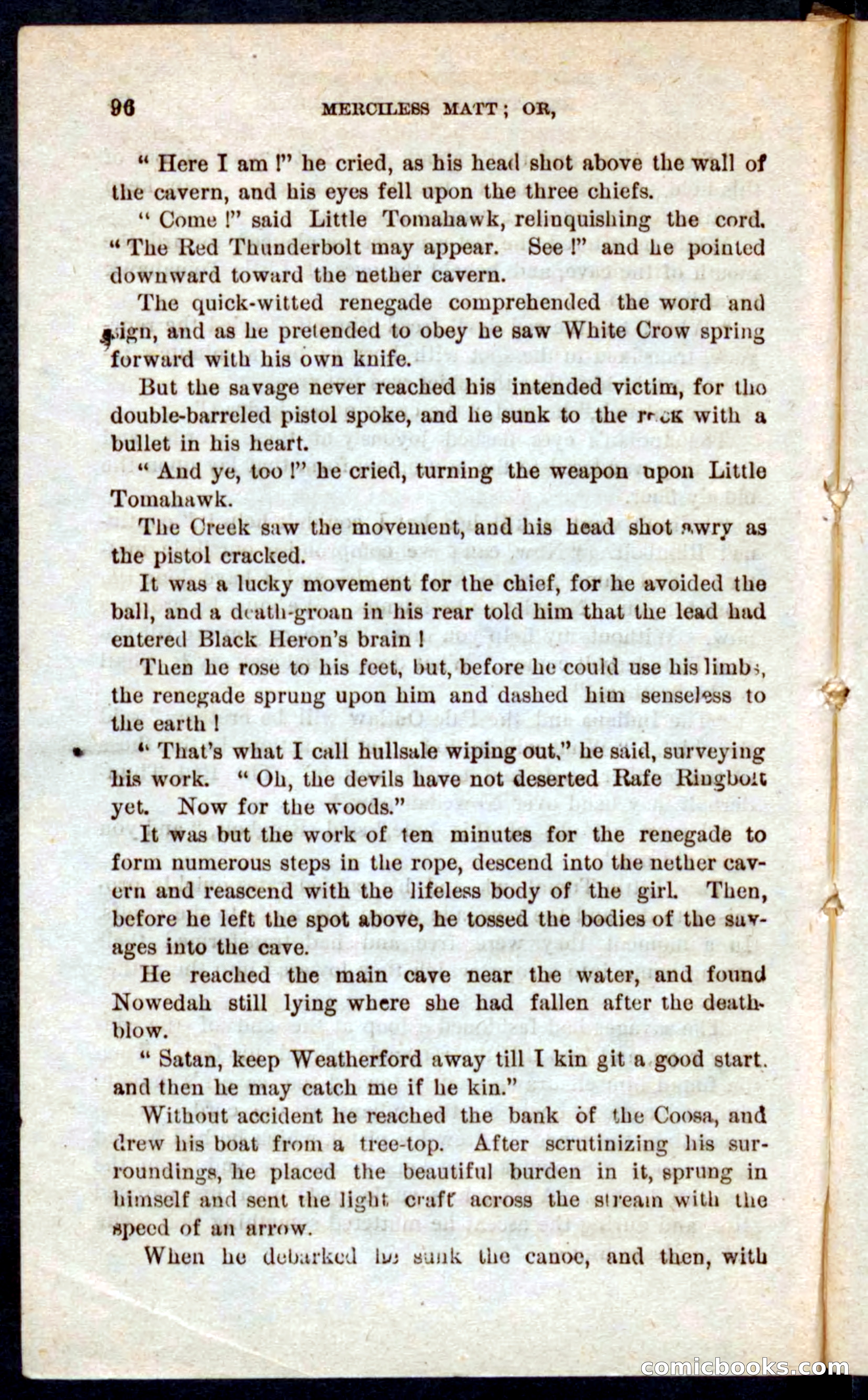 Beadle's Pocket Novels No. 60: Merciless Matt — page 92 of 100
