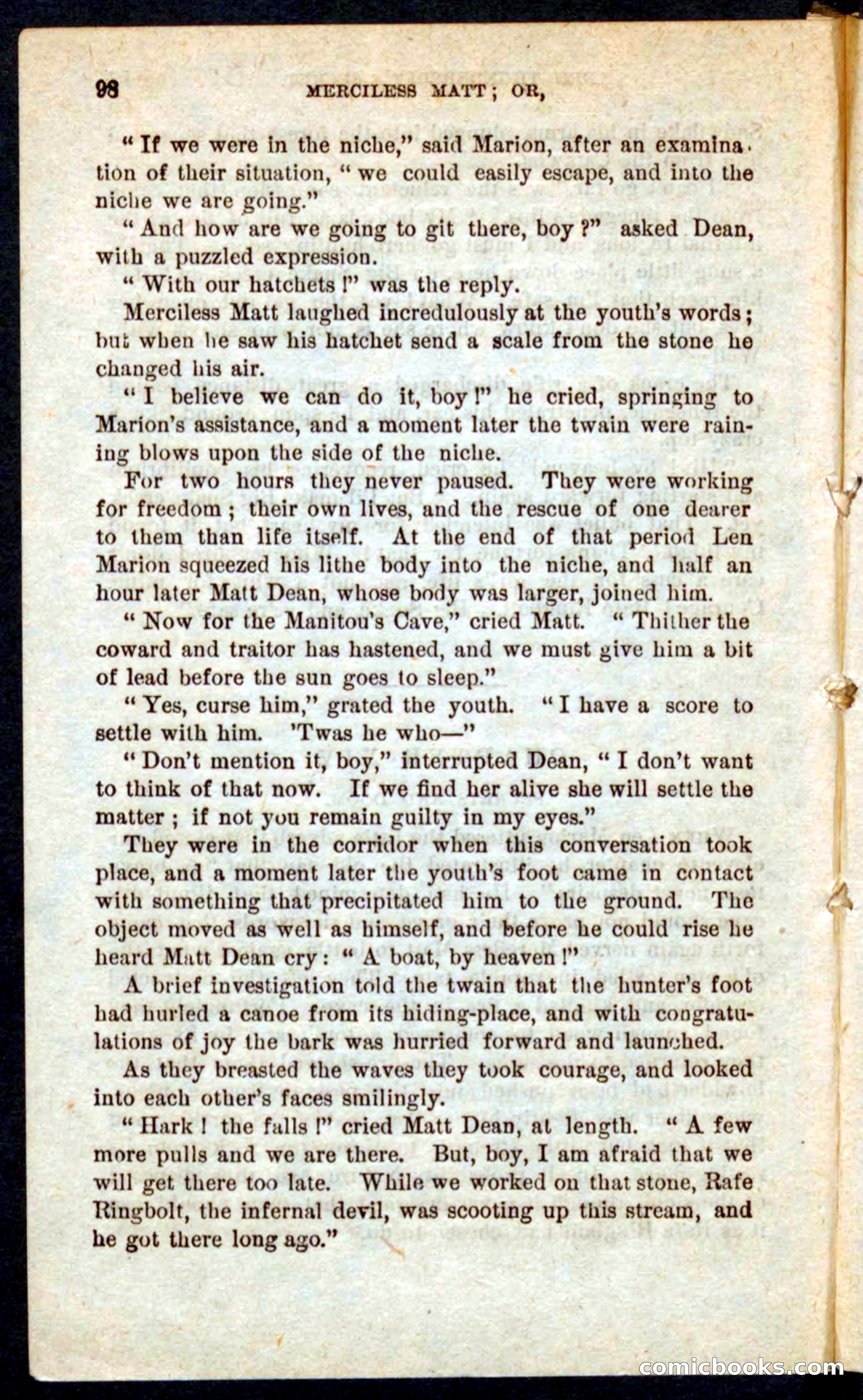 Beadle's Pocket Novels No. 60: Merciless Matt — page 94 of 100