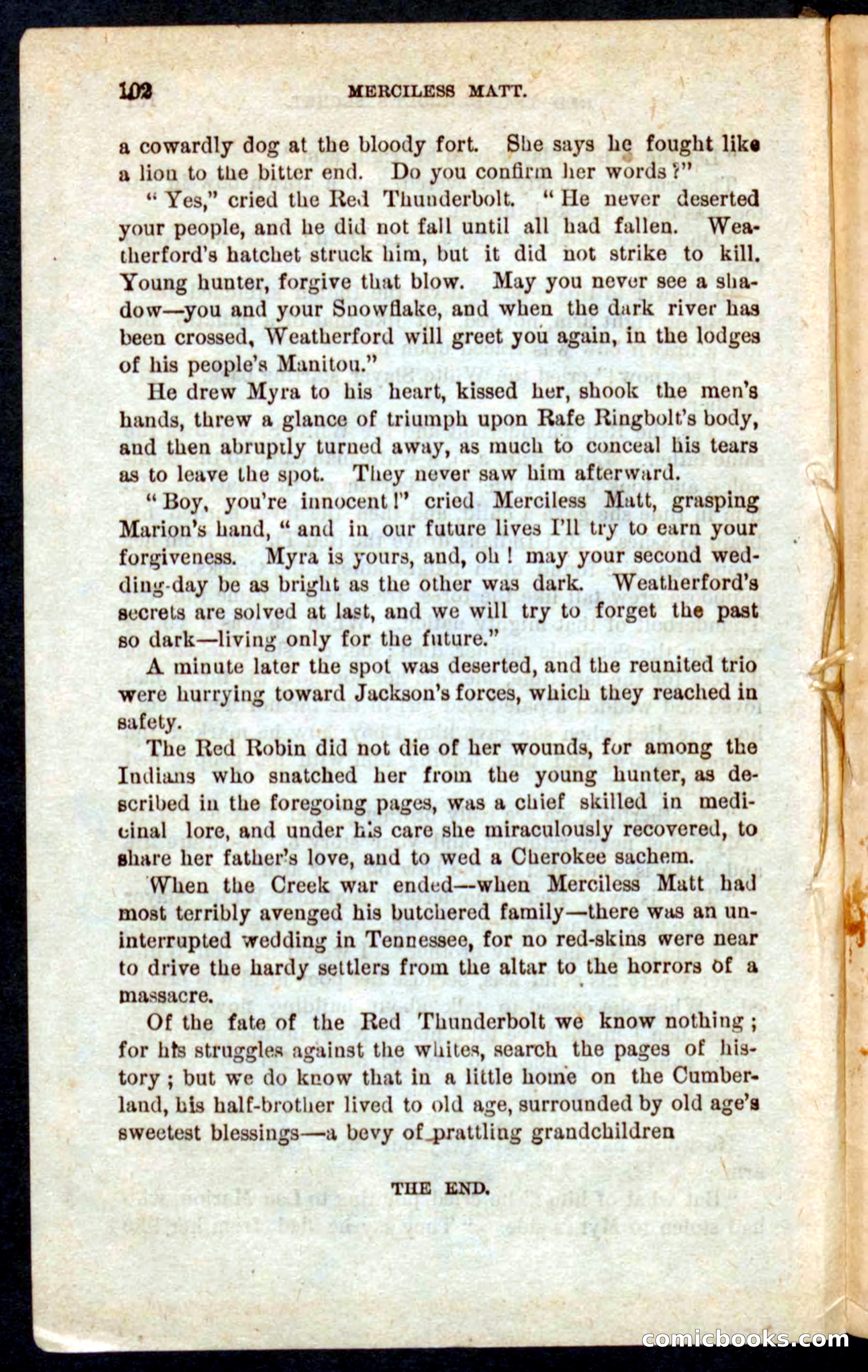 Beadle's Pocket Novels No. 60: Merciless Matt — page 98 of 100