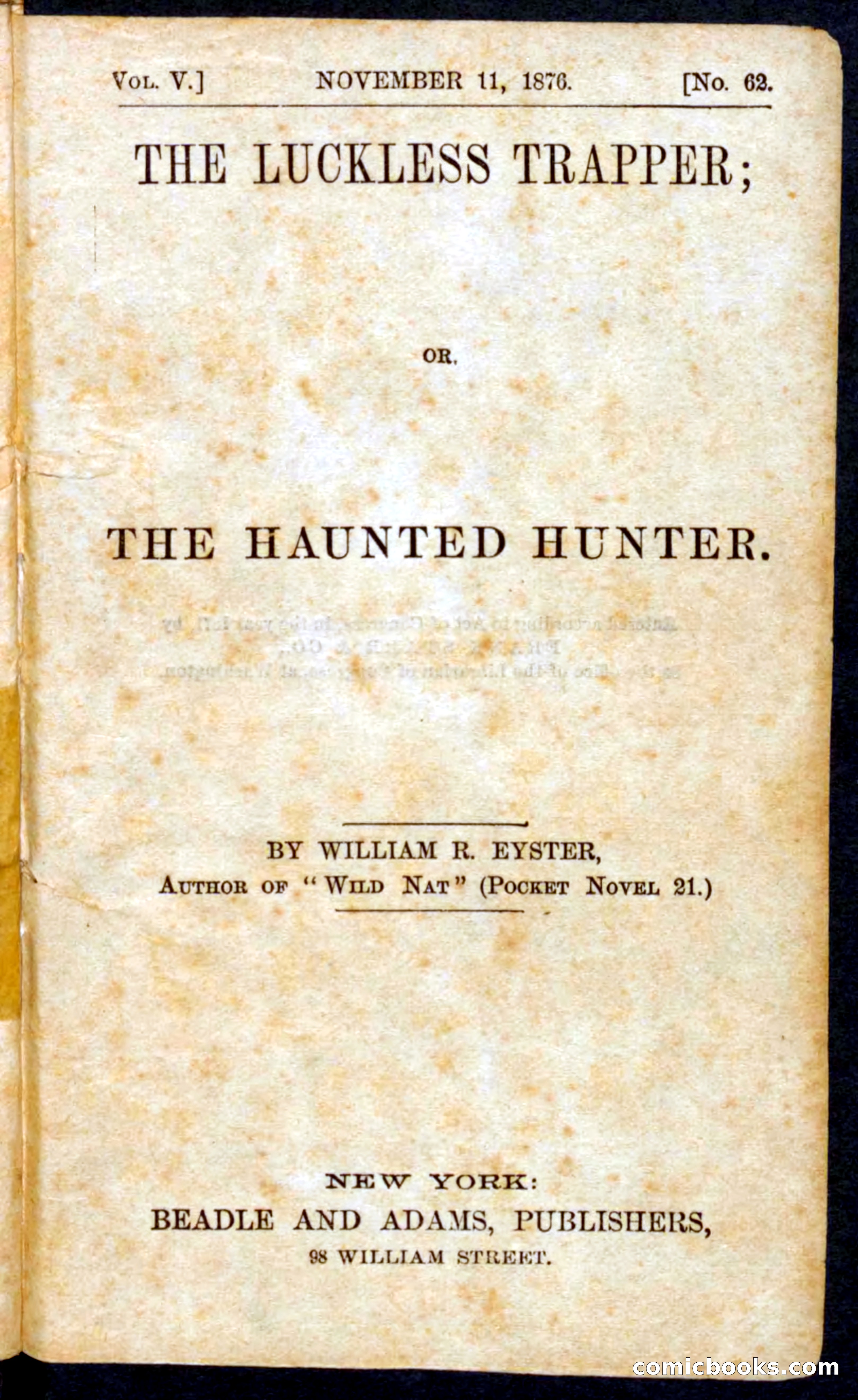 Beadle's Pocket Novels No. 62: The Luckless Trapper — page 5 of 100