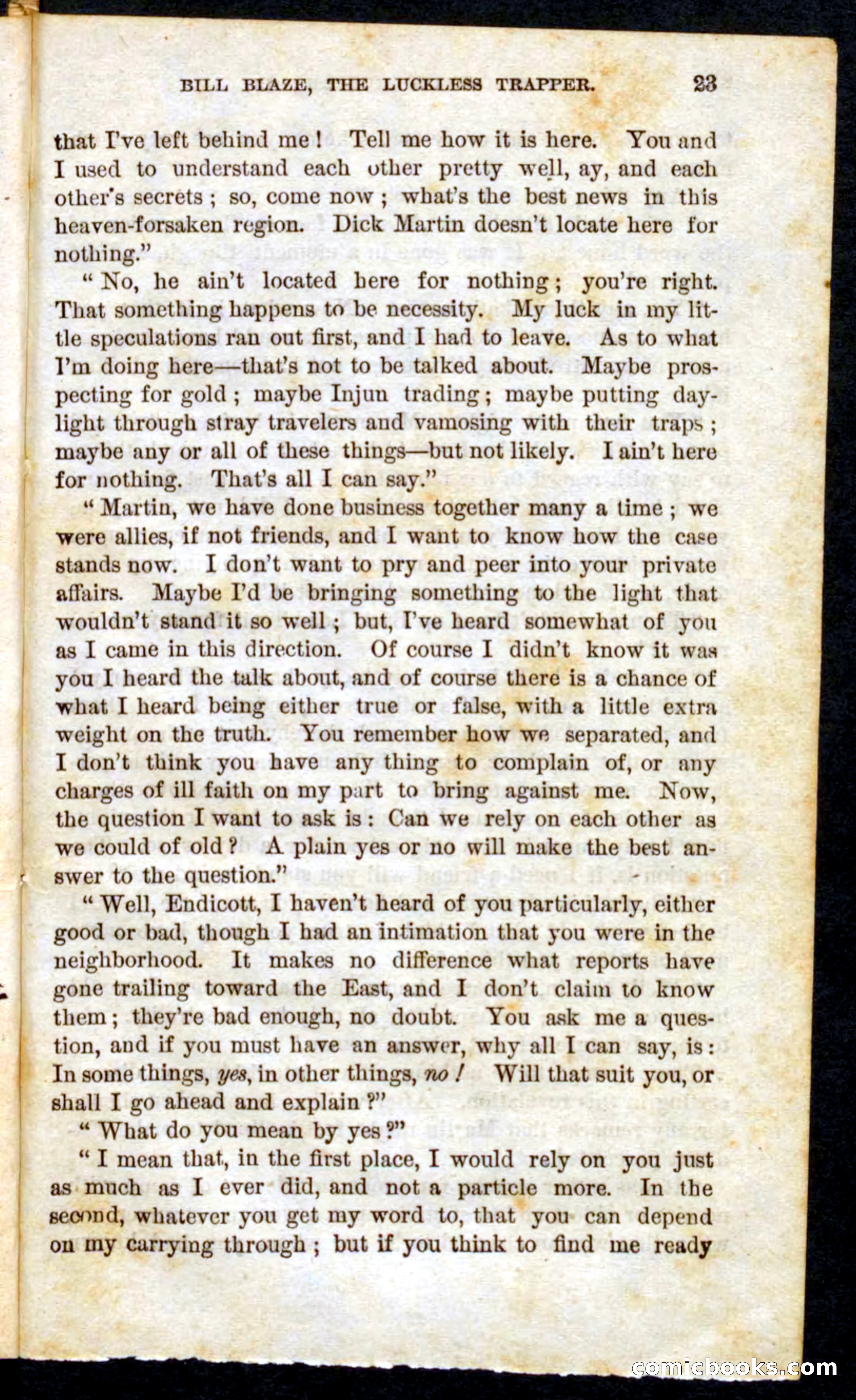 Beadle's Pocket Novels No. 62: The Luckless Trapper — page 21 of 100