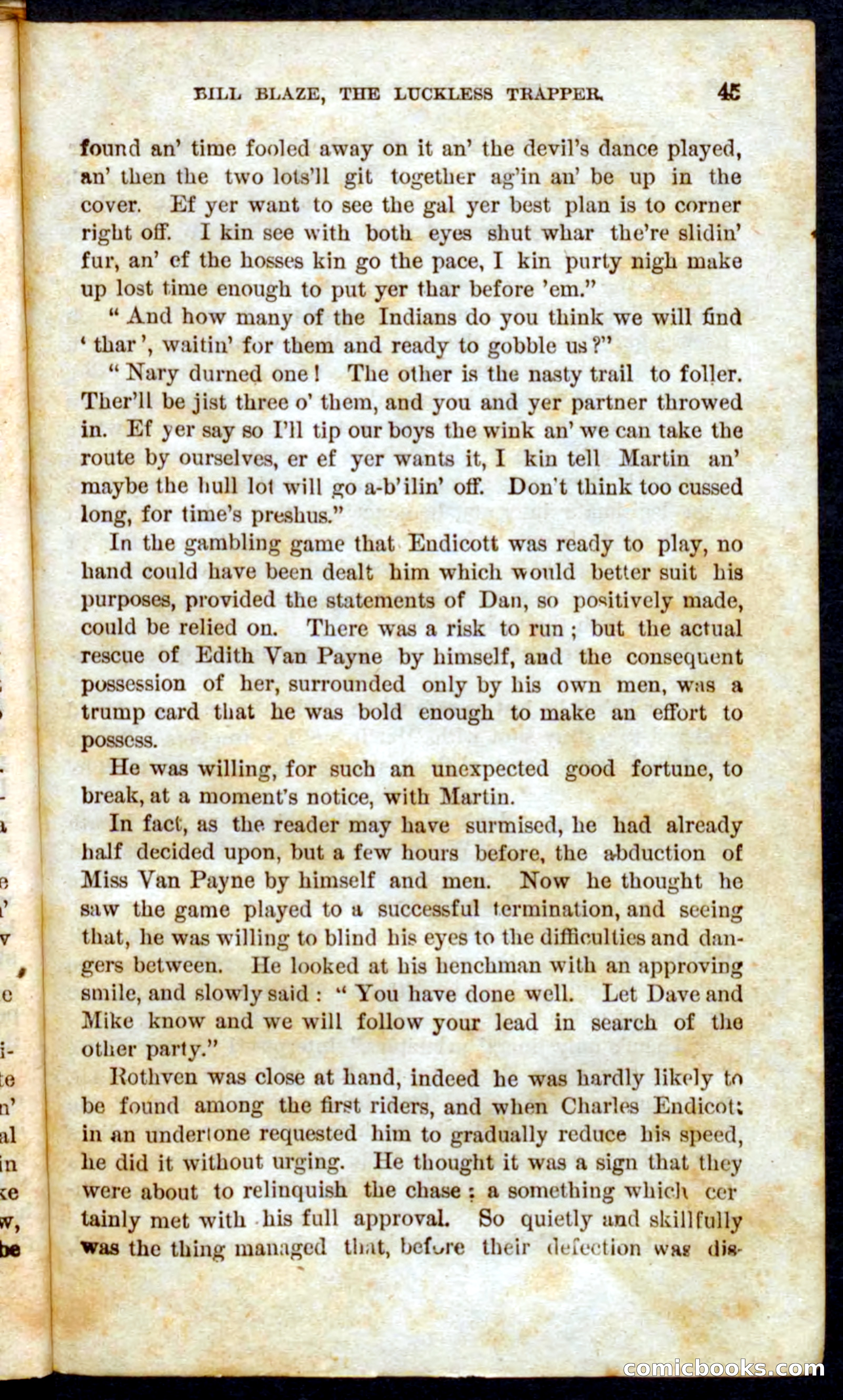 Beadle's Pocket Novels No. 62: The Luckless Trapper — page 43 of 100