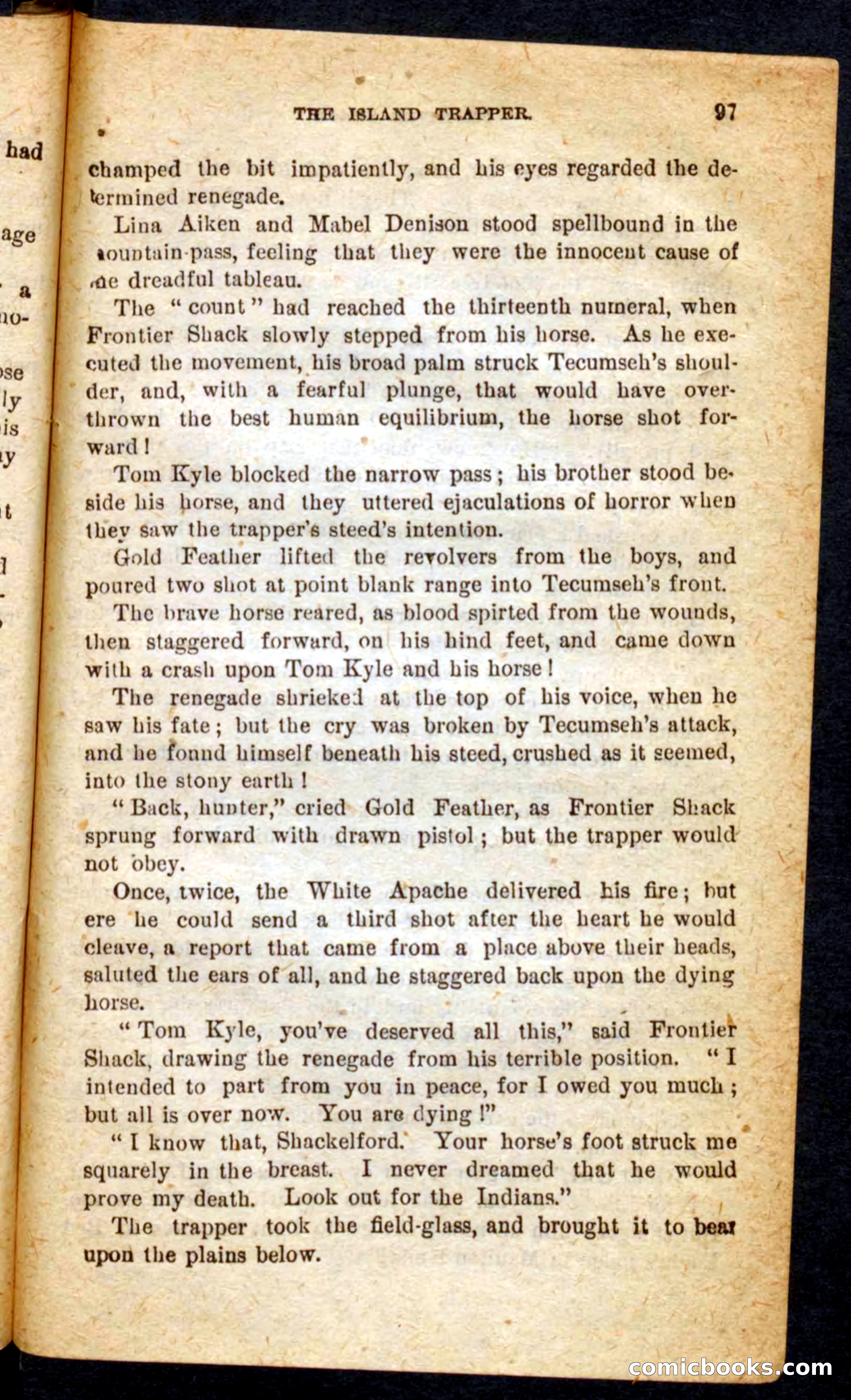 Beadle's Pocket Novels No. 64: The Island Trapper — page 93 of 100