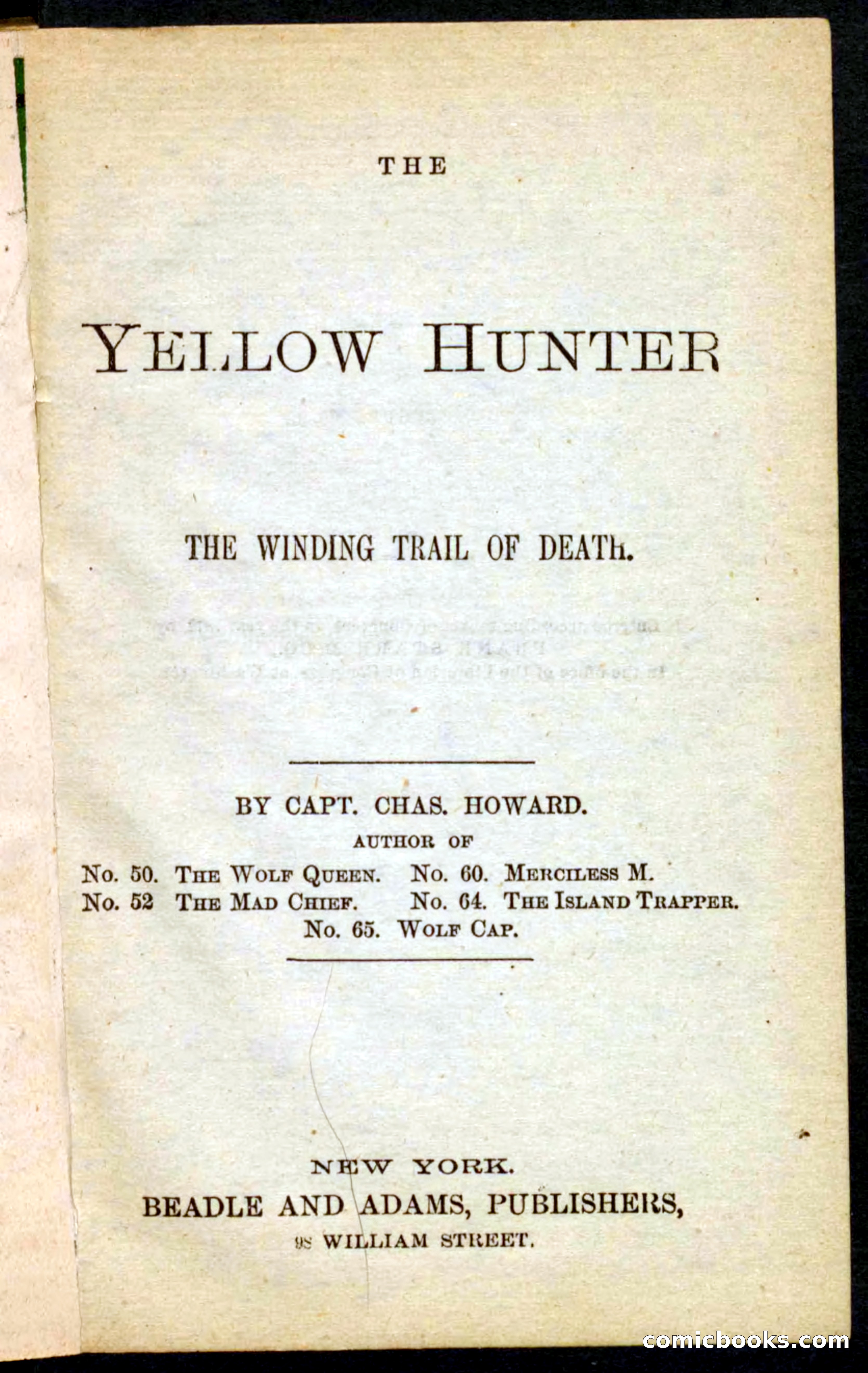 Beadle's Pocket Novels No. 69: The Yellow Hunter — page 3 of 100