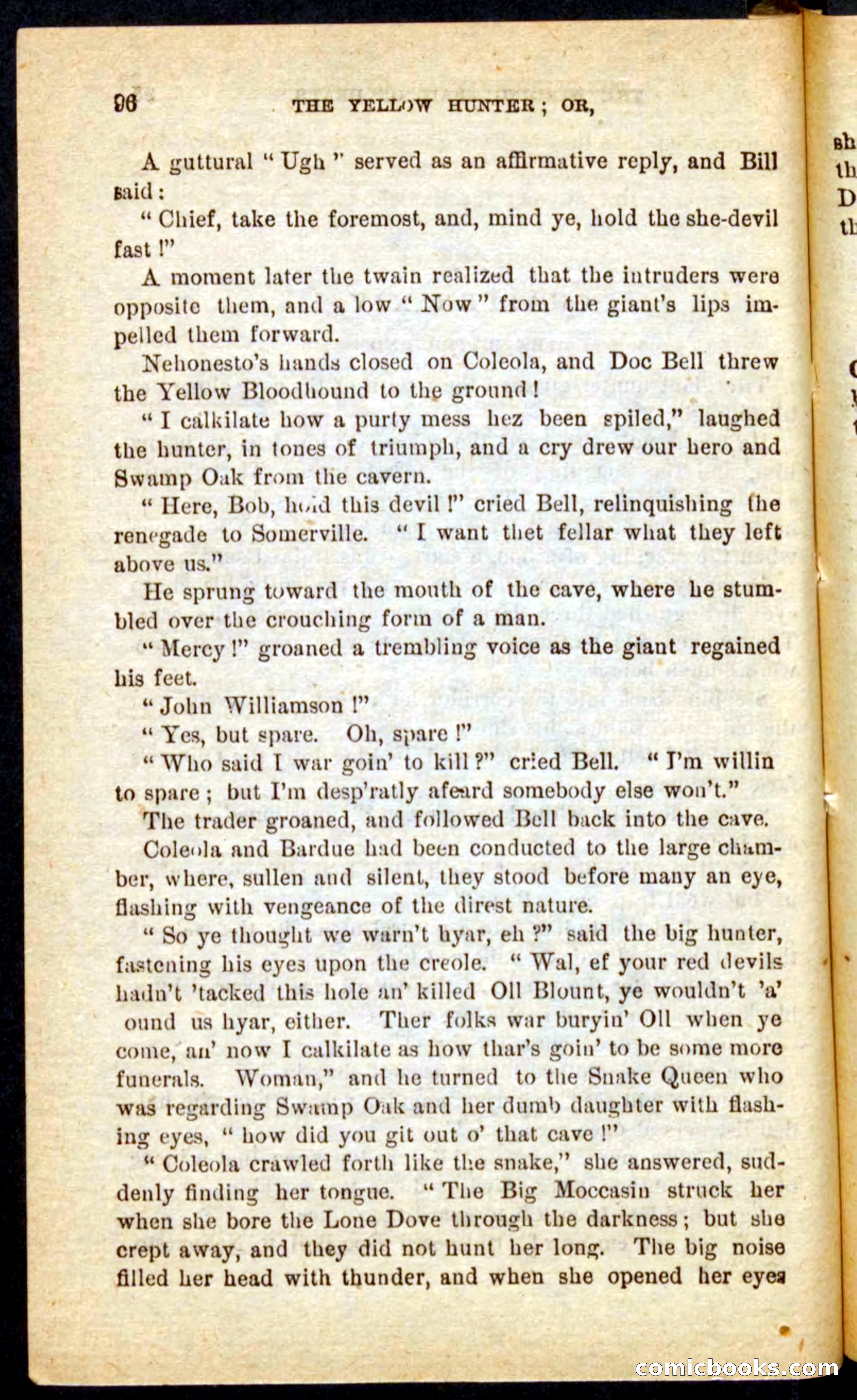Beadle's Pocket Novels No. 69: The Yellow Hunter — page 92 of 100