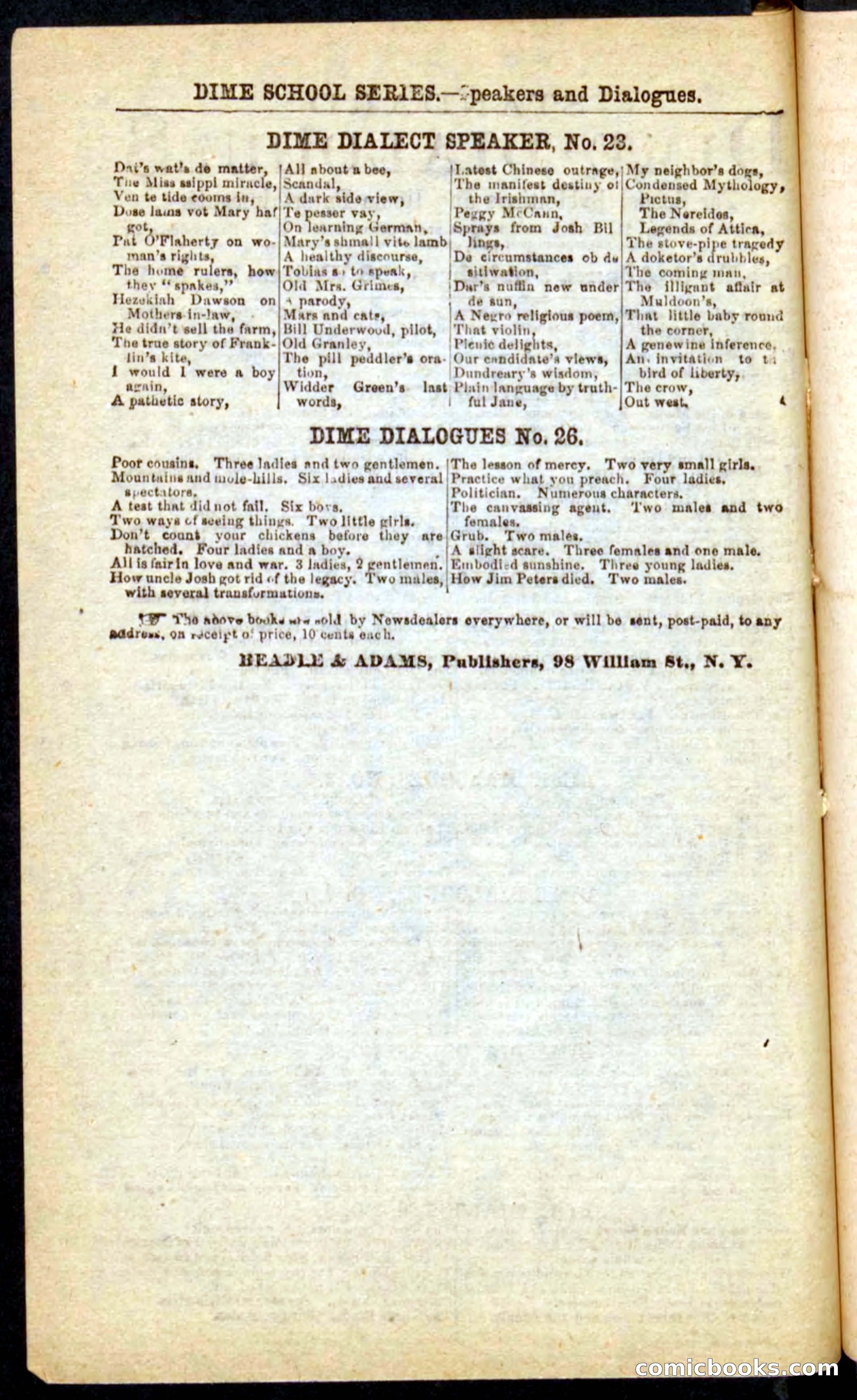 Beadle's Pocket Novels No. 69: The Yellow Hunter — page 98 of 100