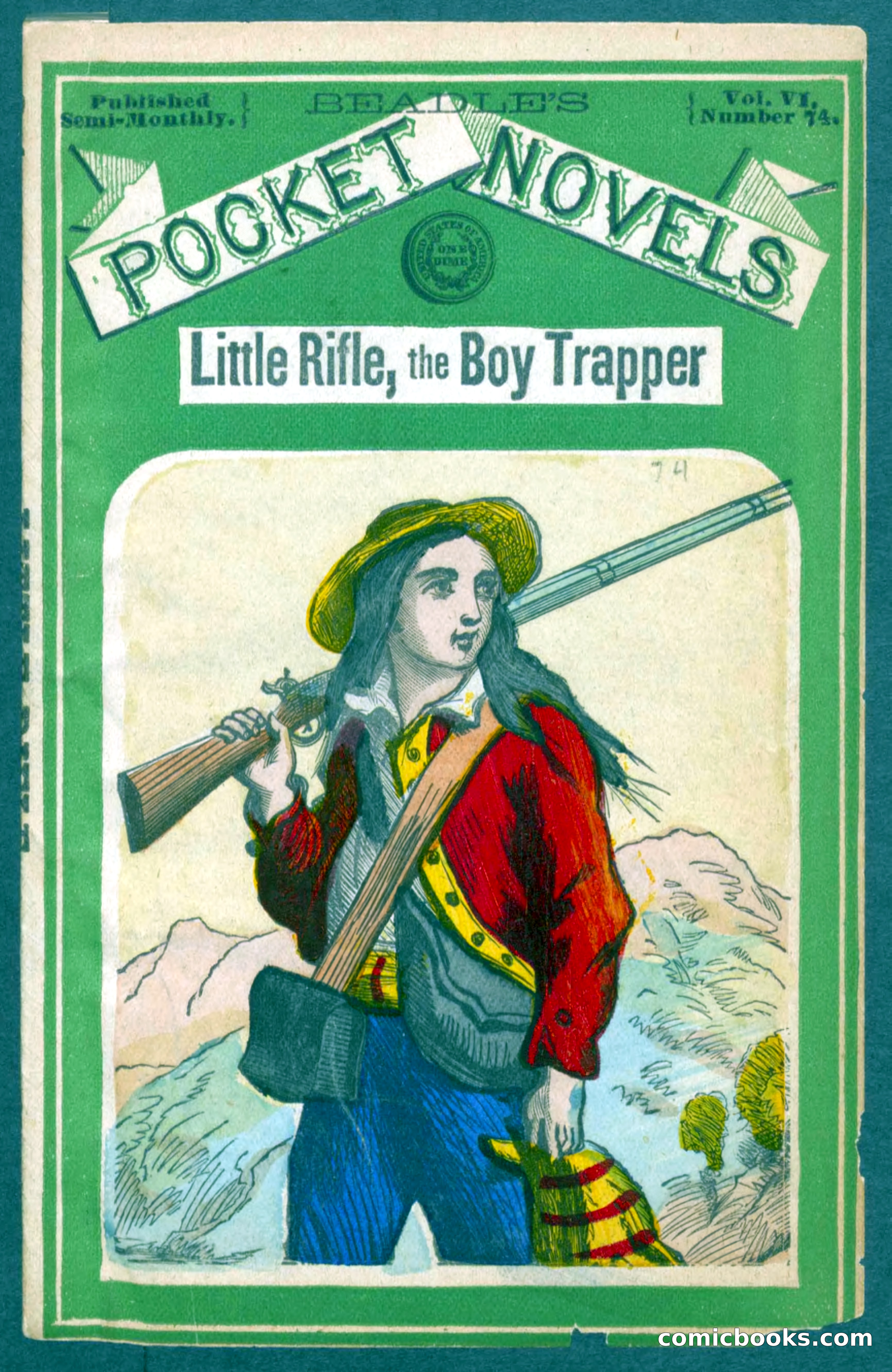 Beadle's Pocket Novels No. 74: Little Rifle, the Boy Trapper — page 1 of 100