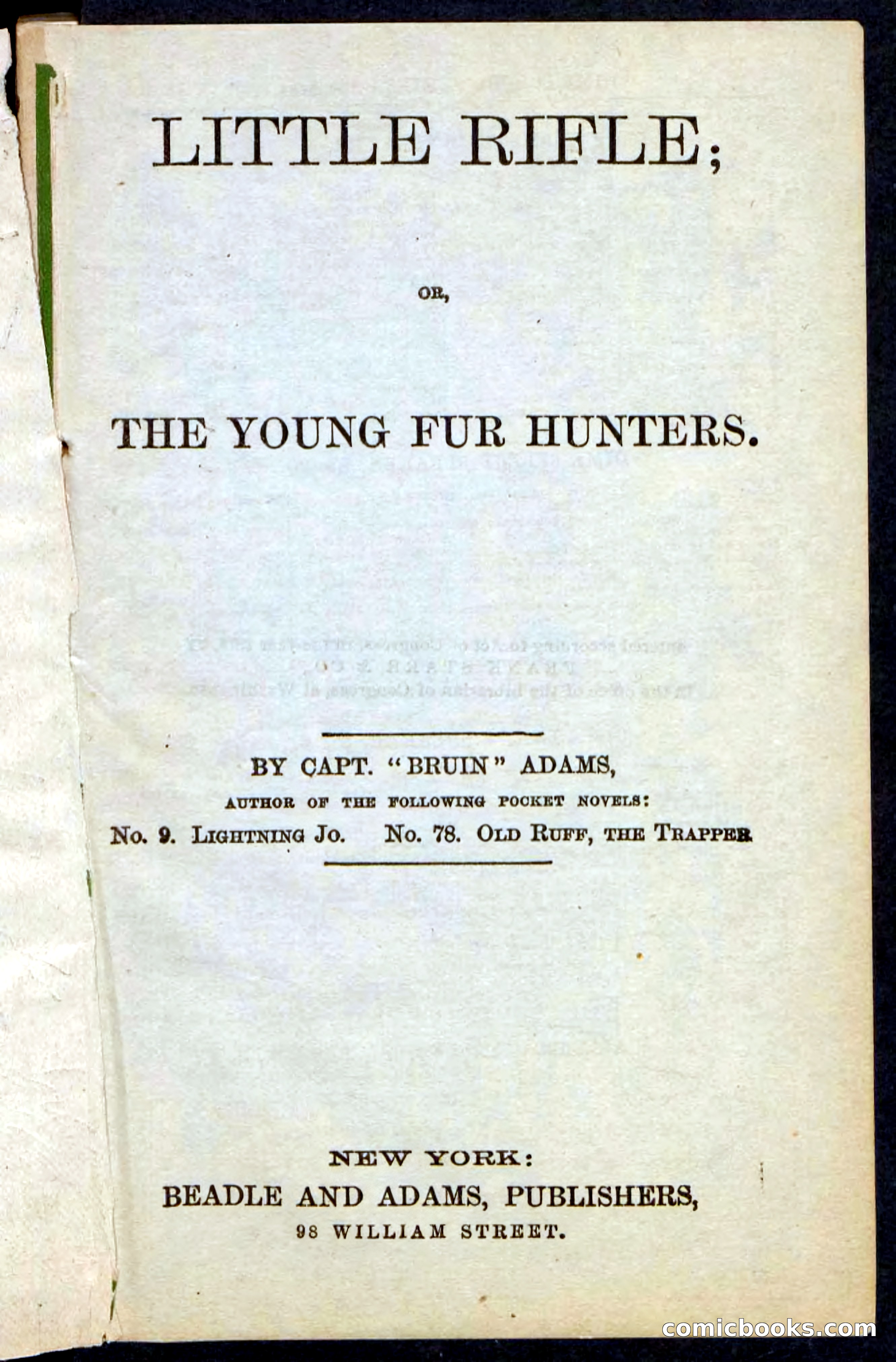 Beadle's Pocket Novels No. 74: Little Rifle, the Boy Trapper — page 3 of 100