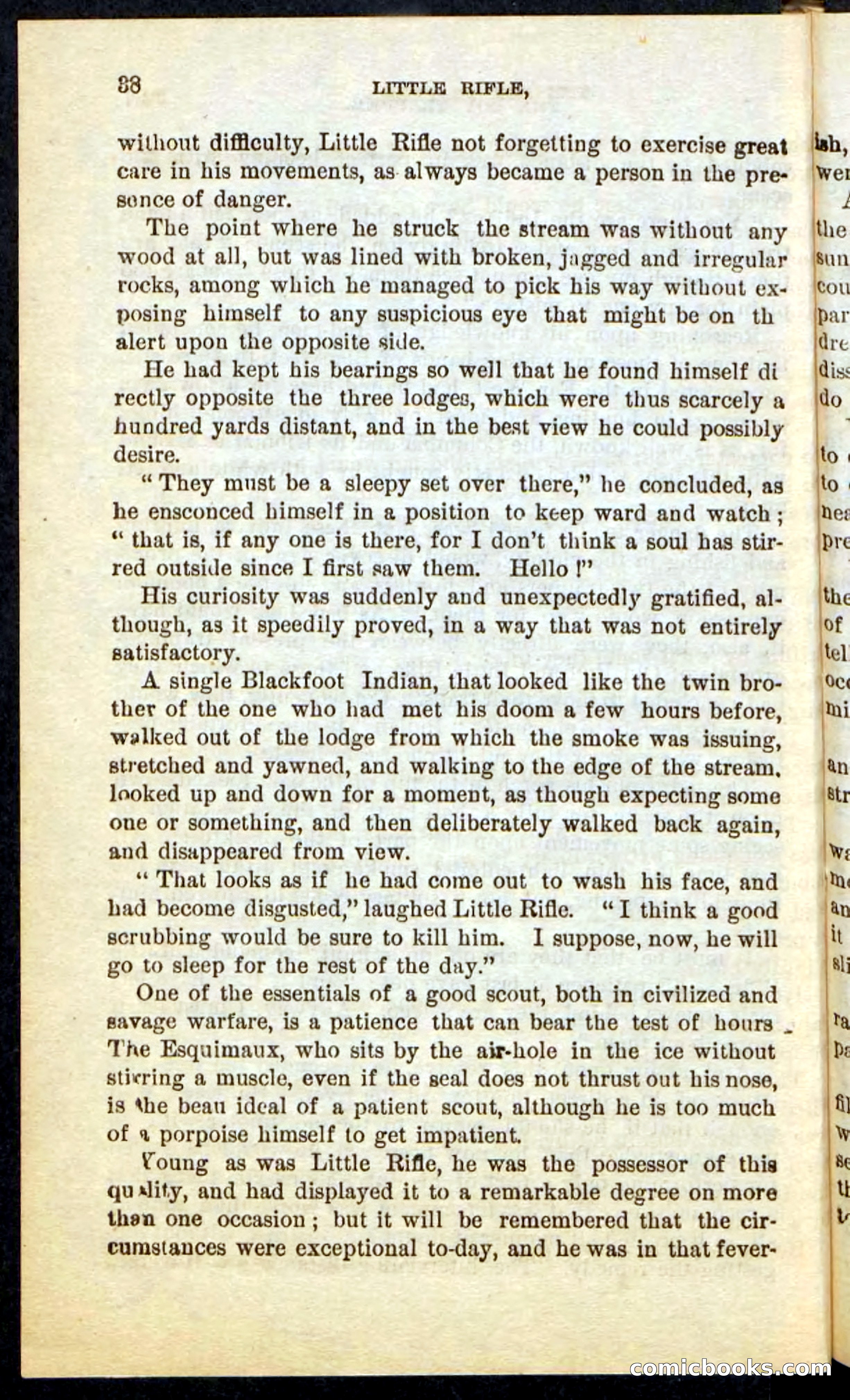 Beadle's Pocket Novels No. 74: Little Rifle, the Boy Trapper — page 34 of 100