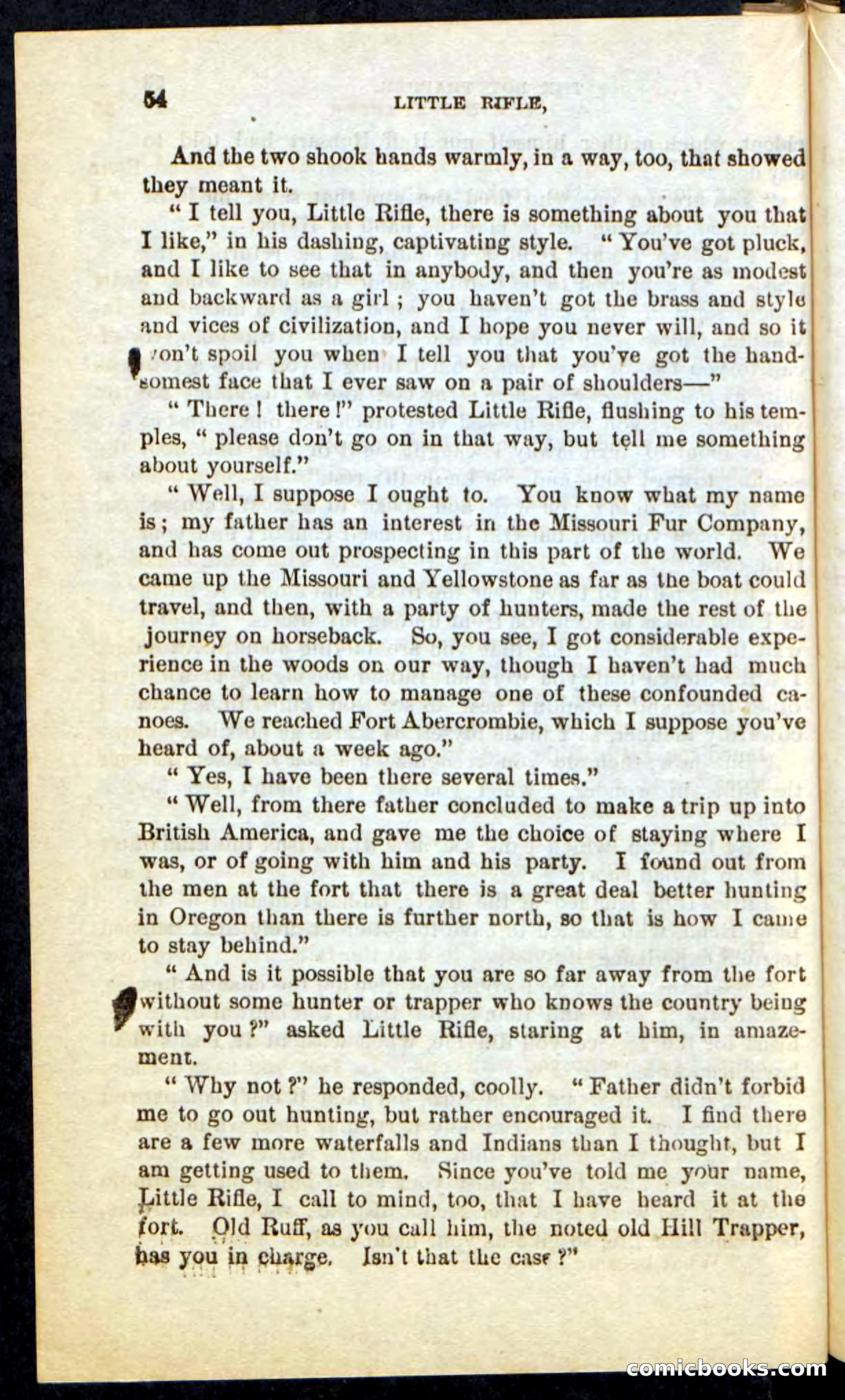 Beadle's Pocket Novels No. 74: Little Rifle, the Boy Trapper — page 50 of 100