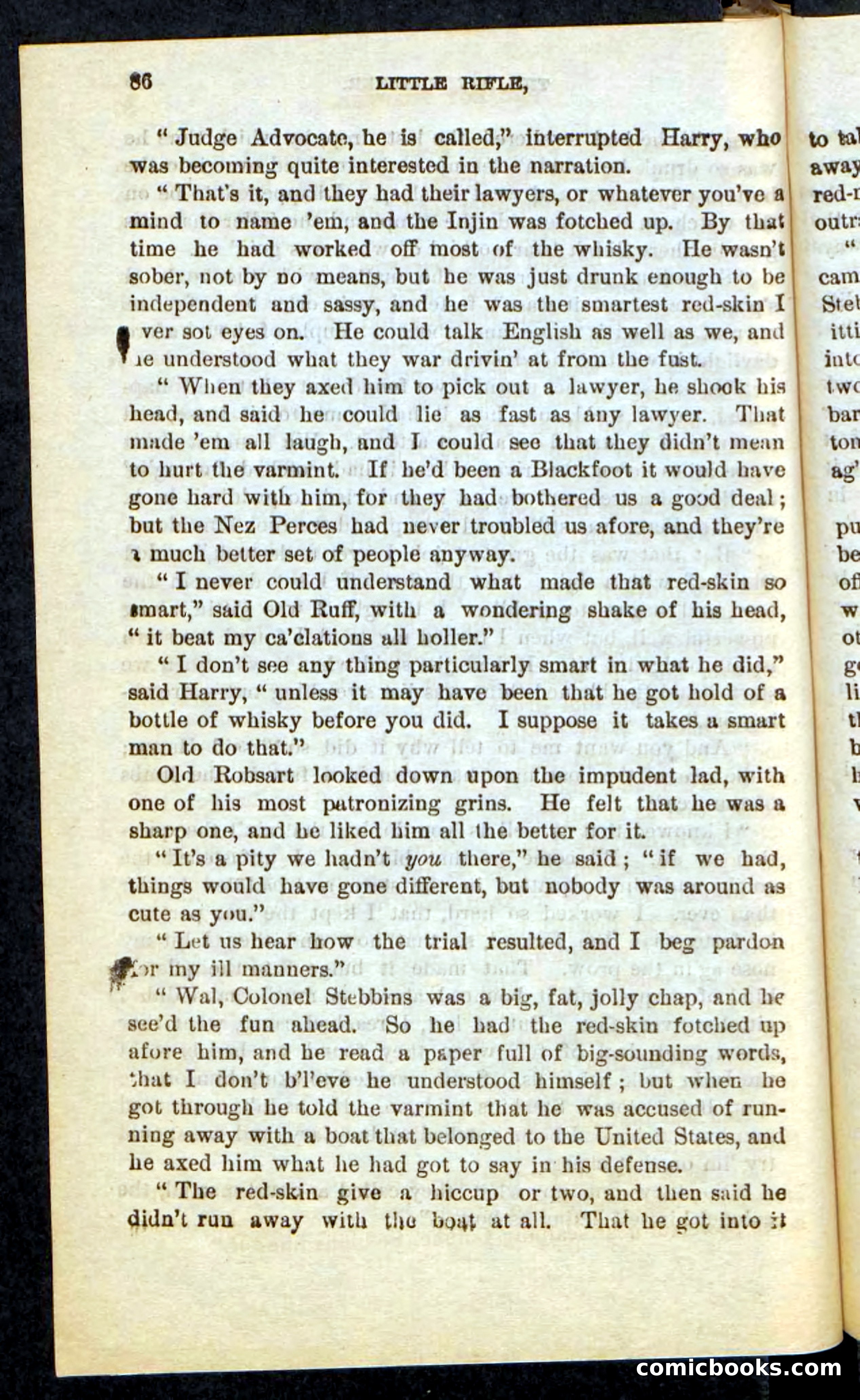 Beadle's Pocket Novels No. 74: Little Rifle, the Boy Trapper — page 82 of 100