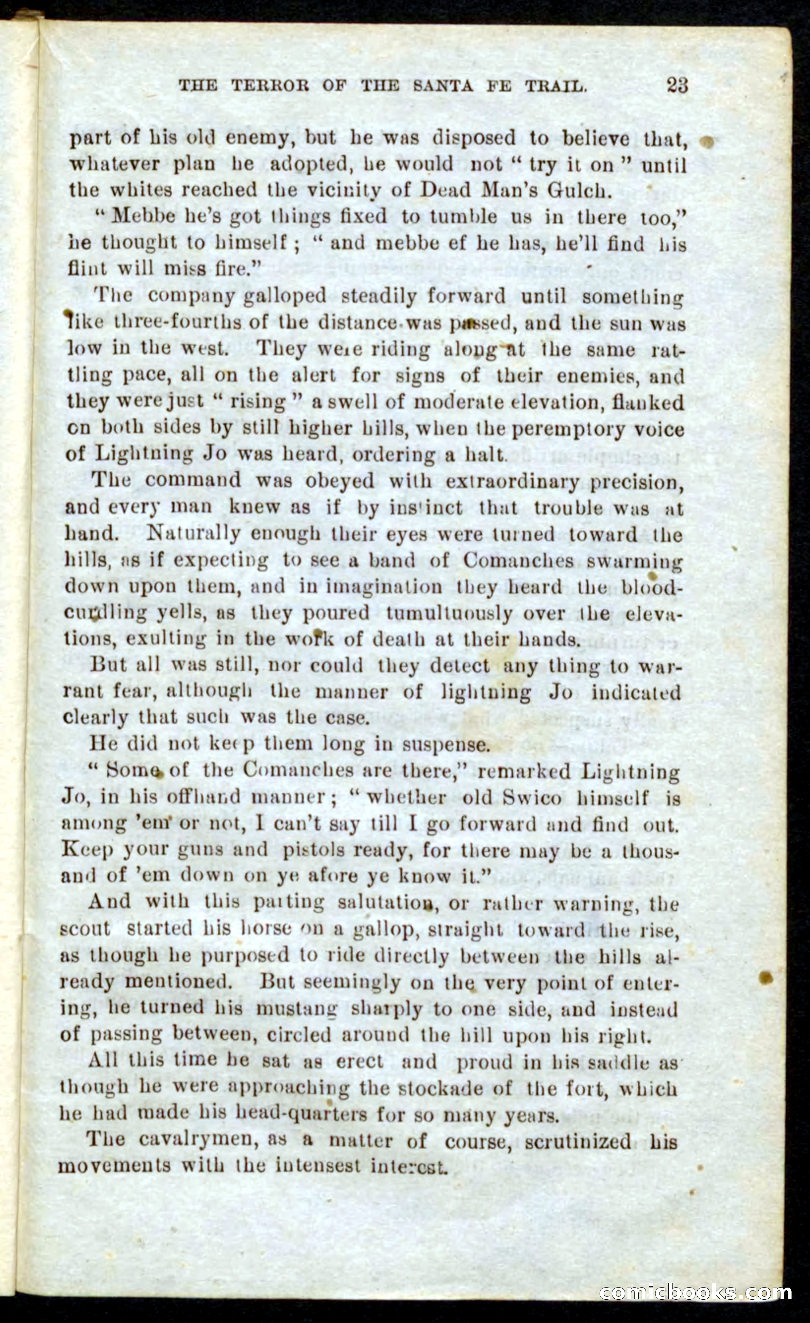 Beadle's Pocket Novels No. 9: Lightning Jo — page 19 of 100