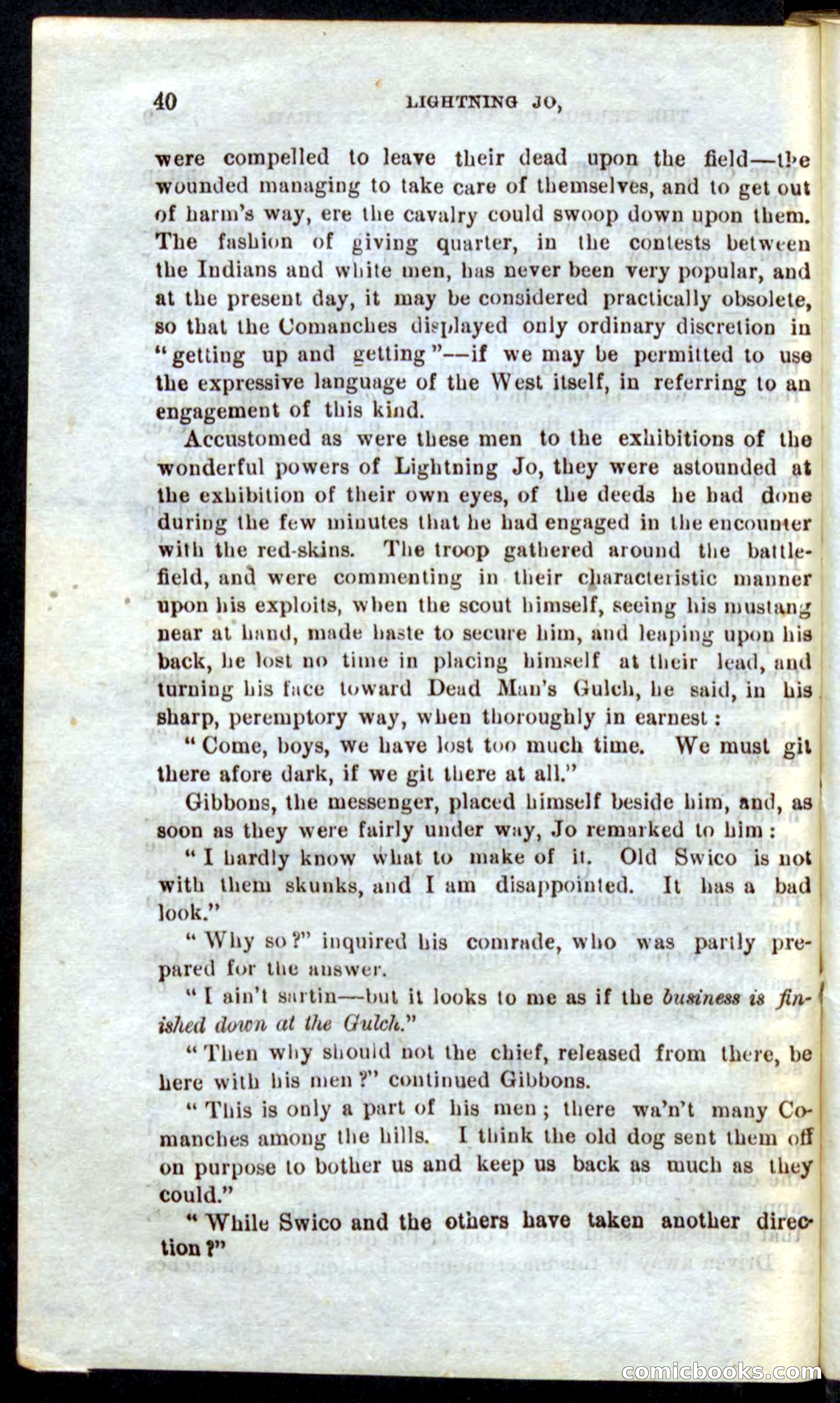 Beadle's Pocket Novels No. 9: Lightning Jo — page 36 of 100