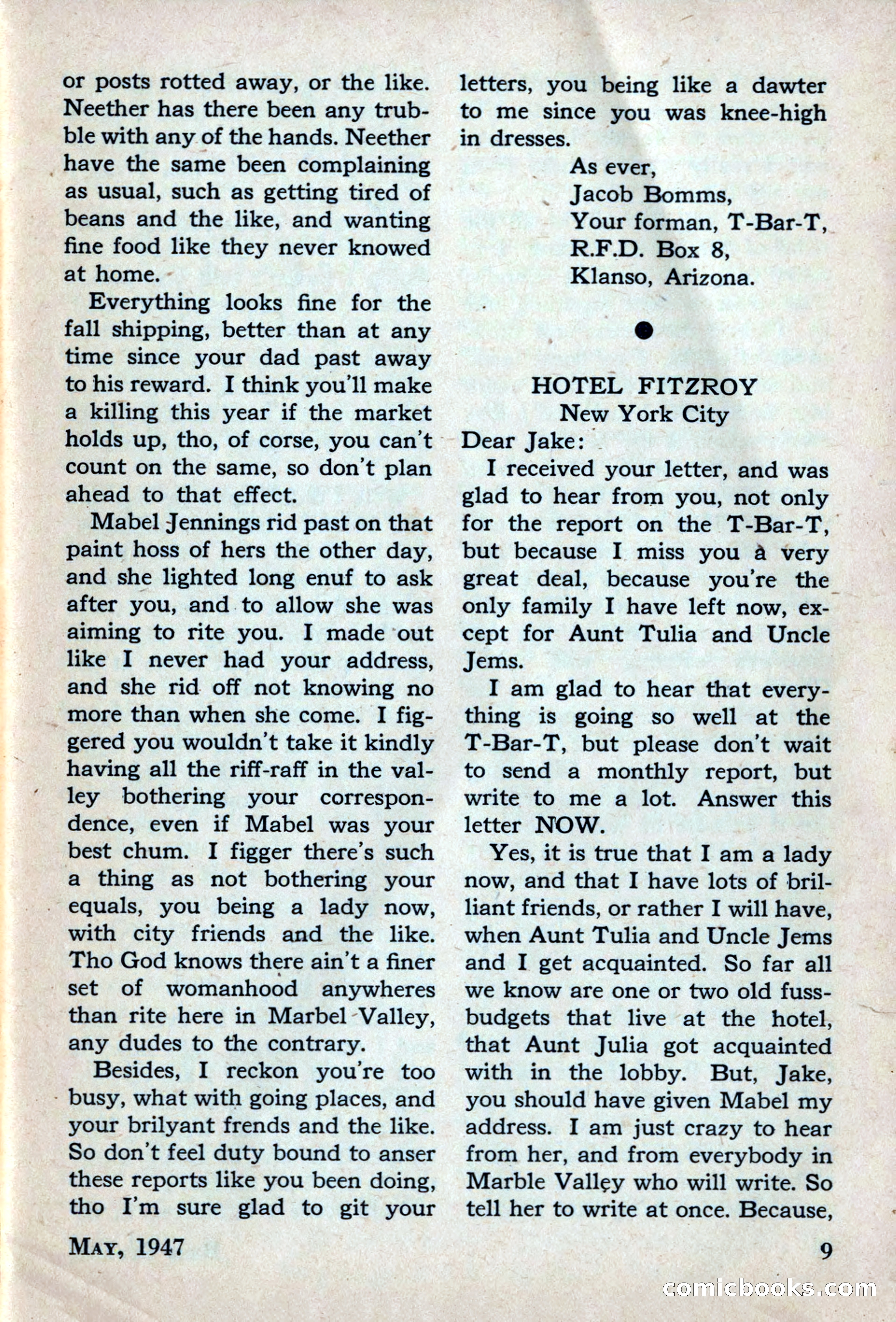 Best Stories, May 1947 — page 9 of 52