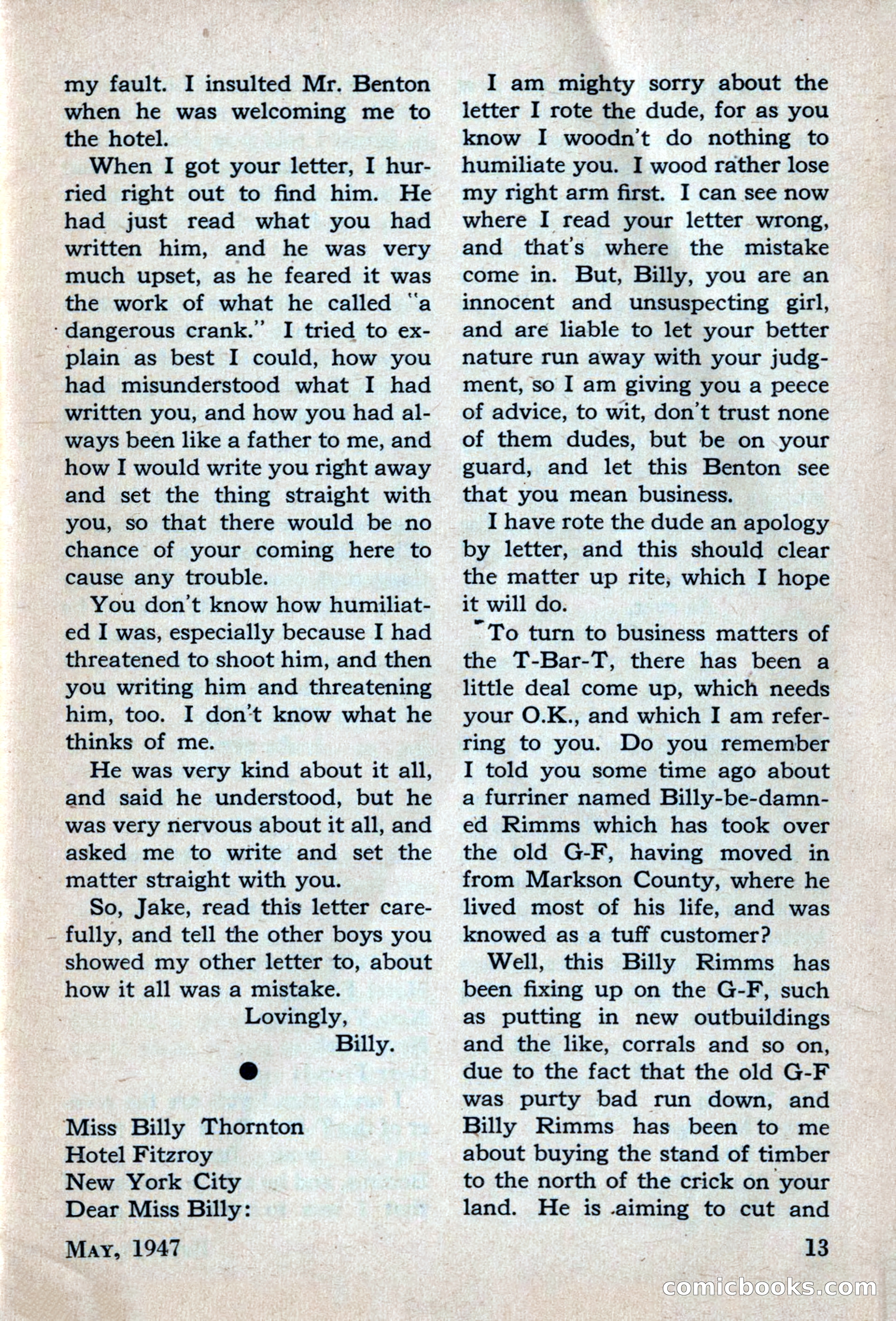 Best Stories, May 1947 — page 13 of 52