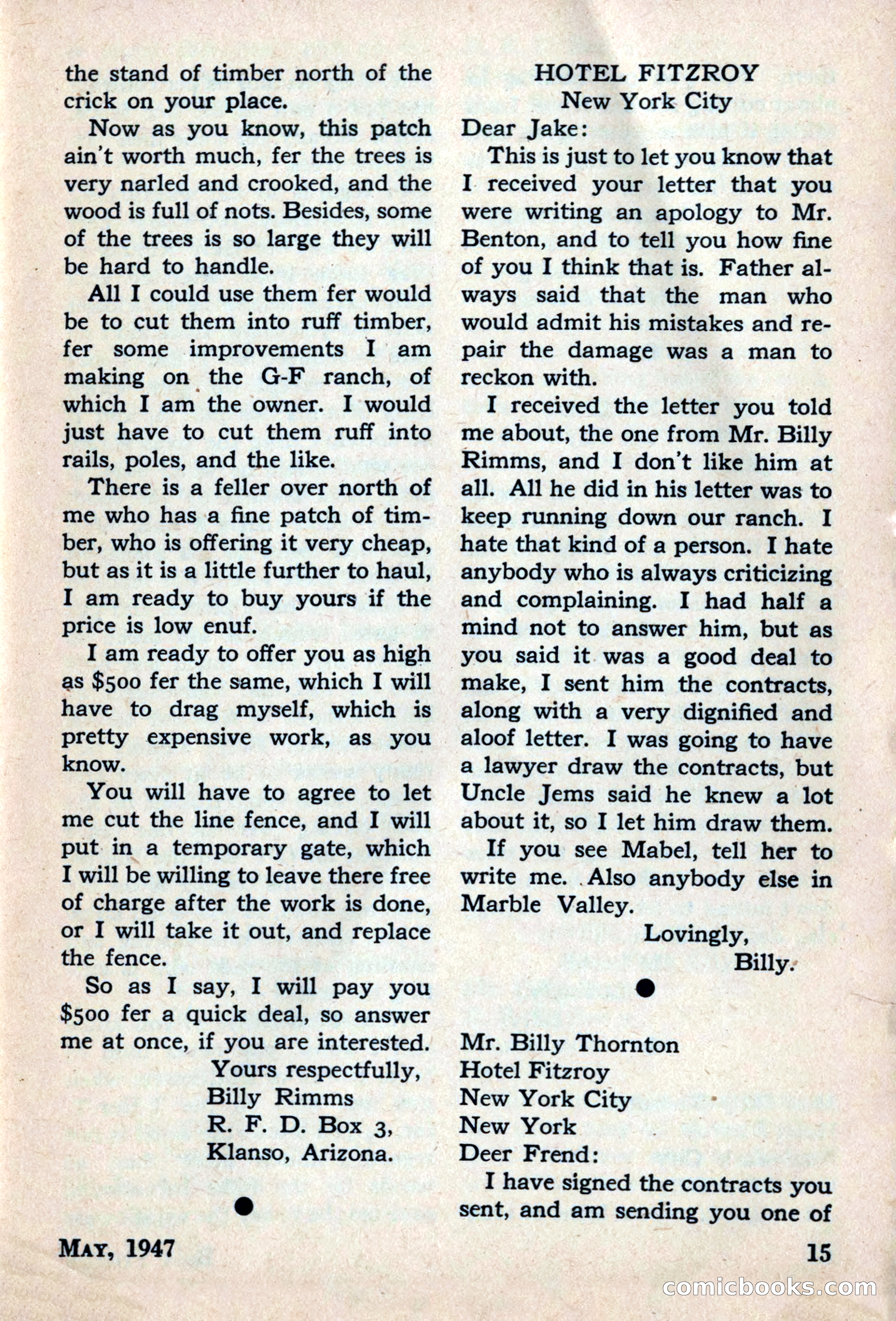 Best Stories, May 1947 — page 15 of 52
