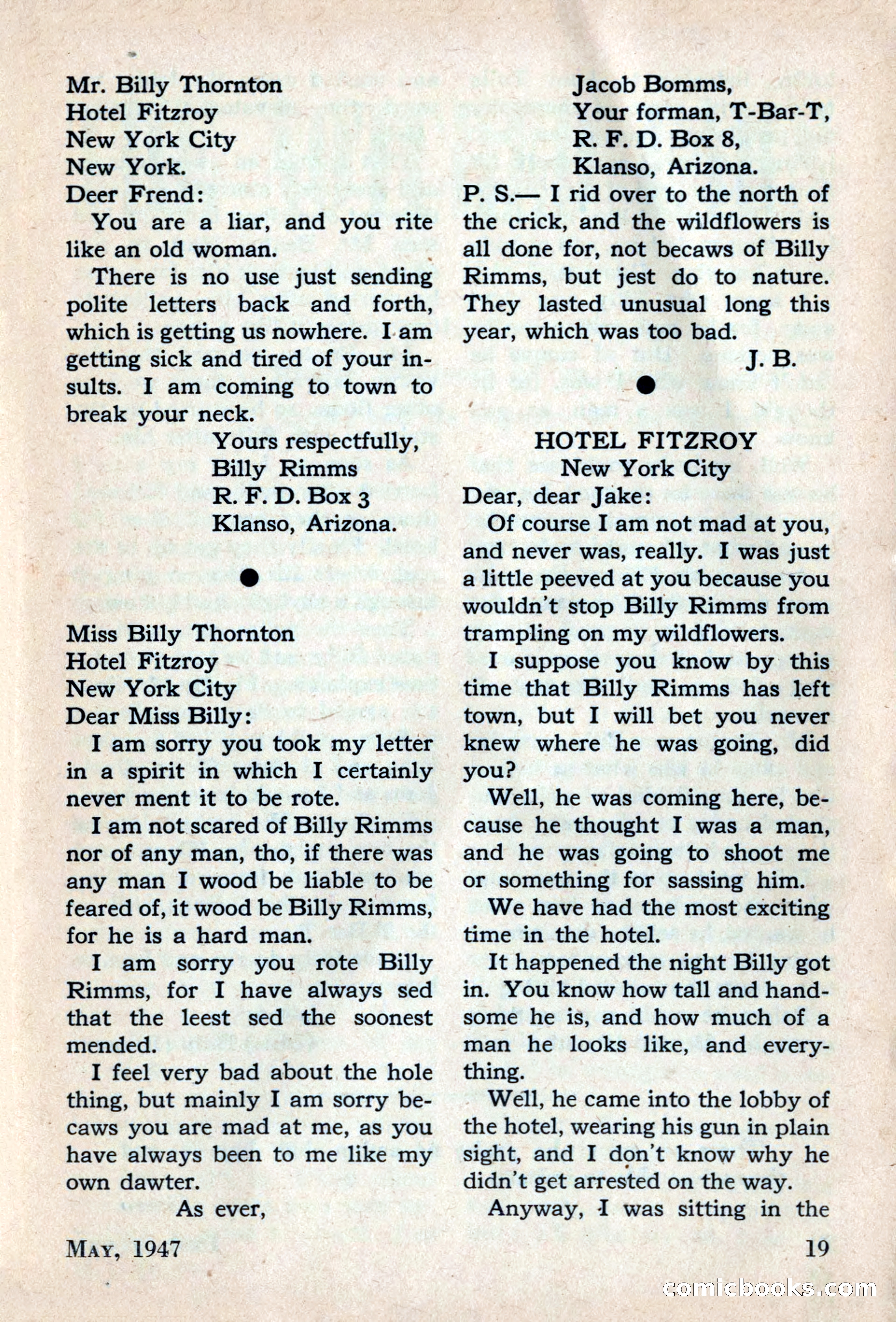 Best Stories, May 1947 — page 19 of 52