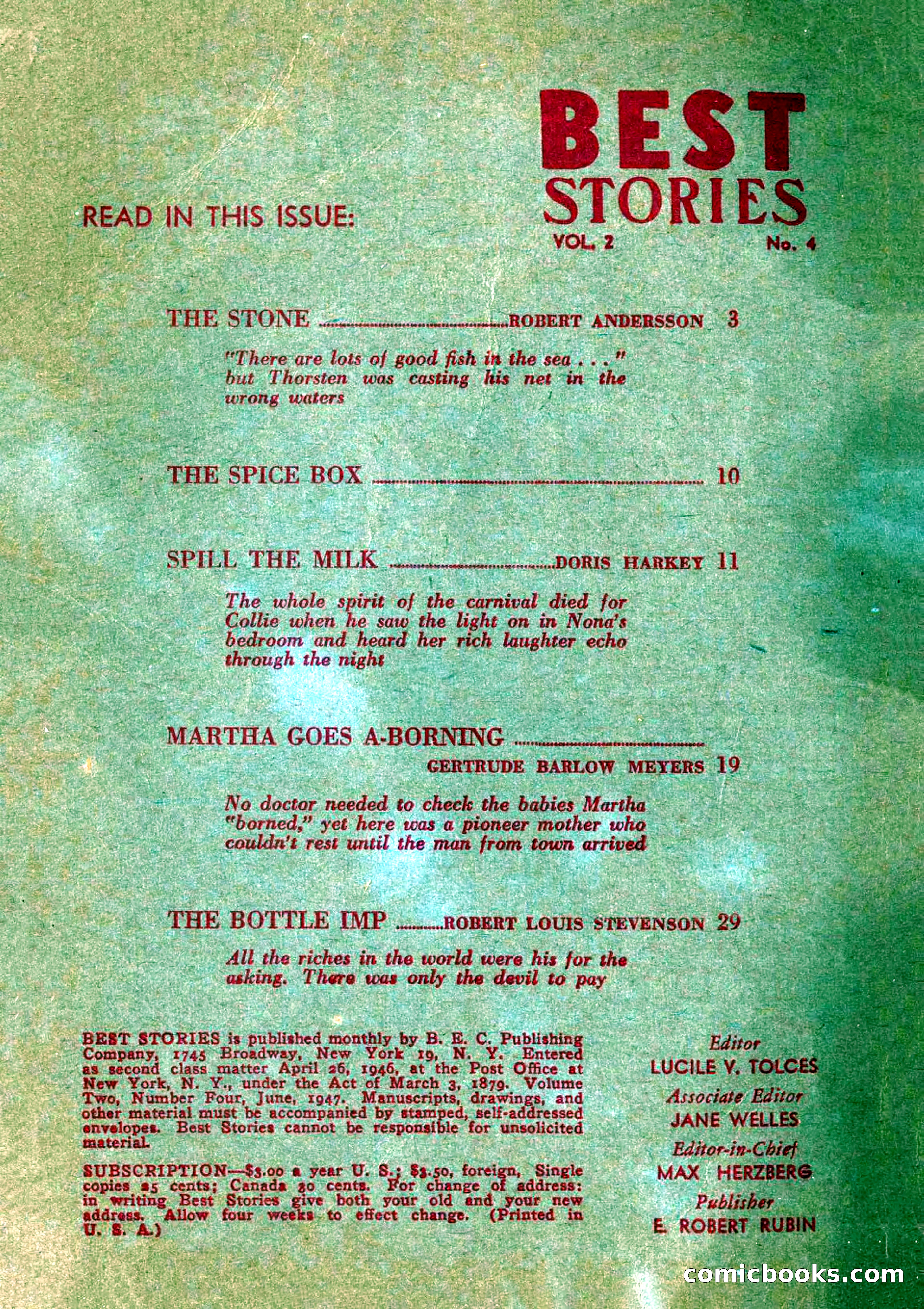 Best Stories, June 1947 — page 2 of 52