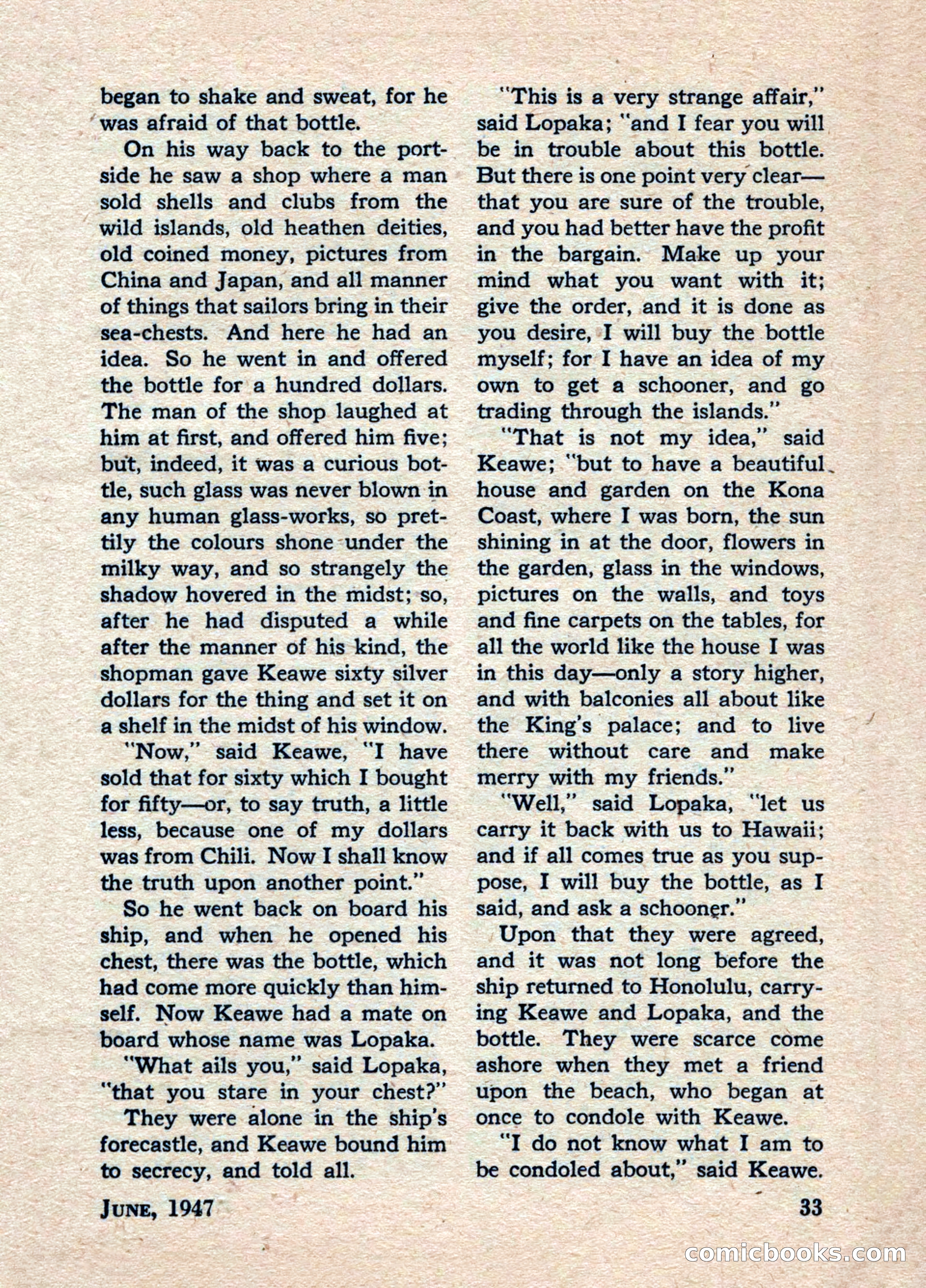 Best Stories, June 1947 — page 33 of 52