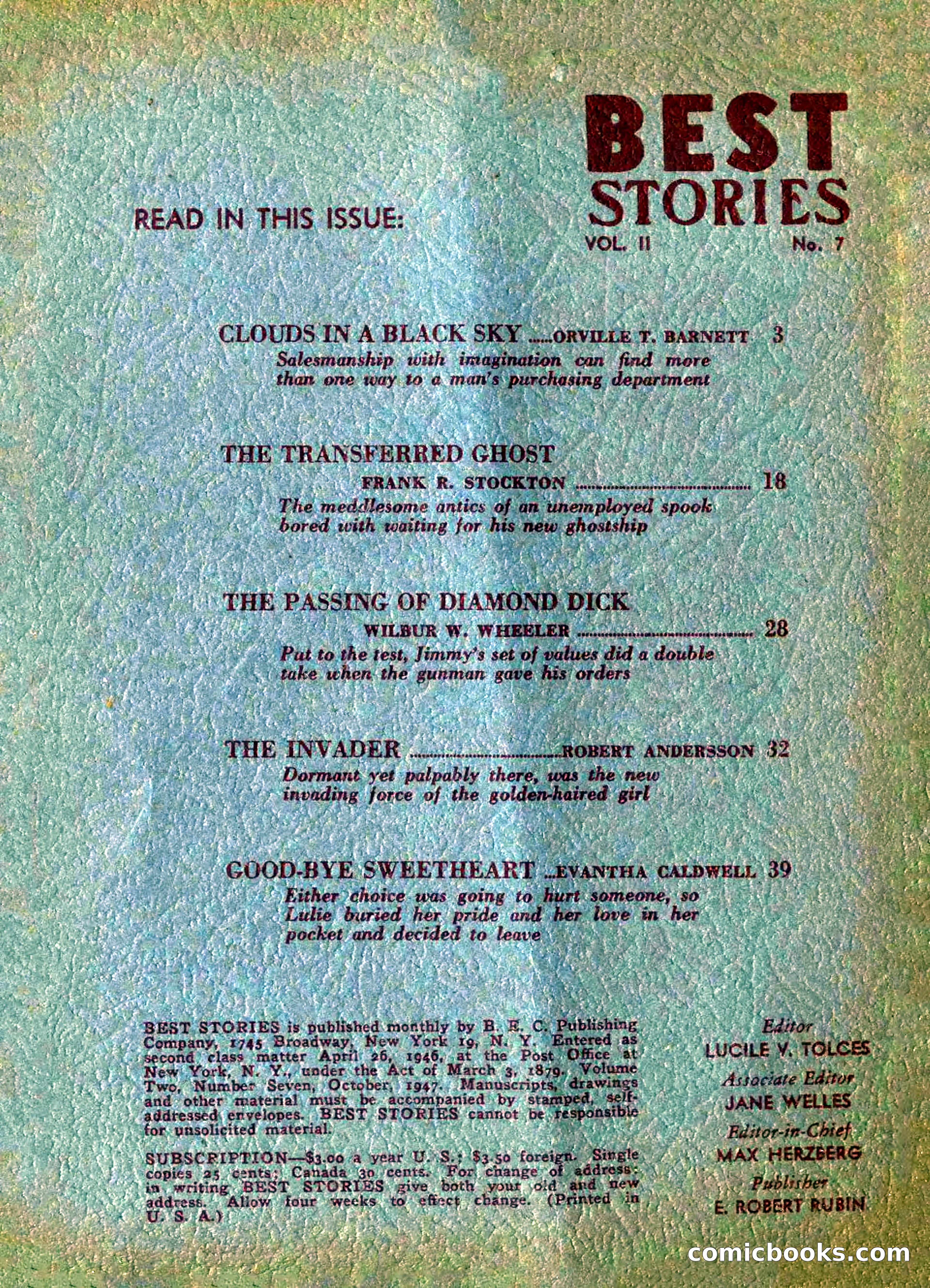 Best Stories, October 1947 — page 2 of 52