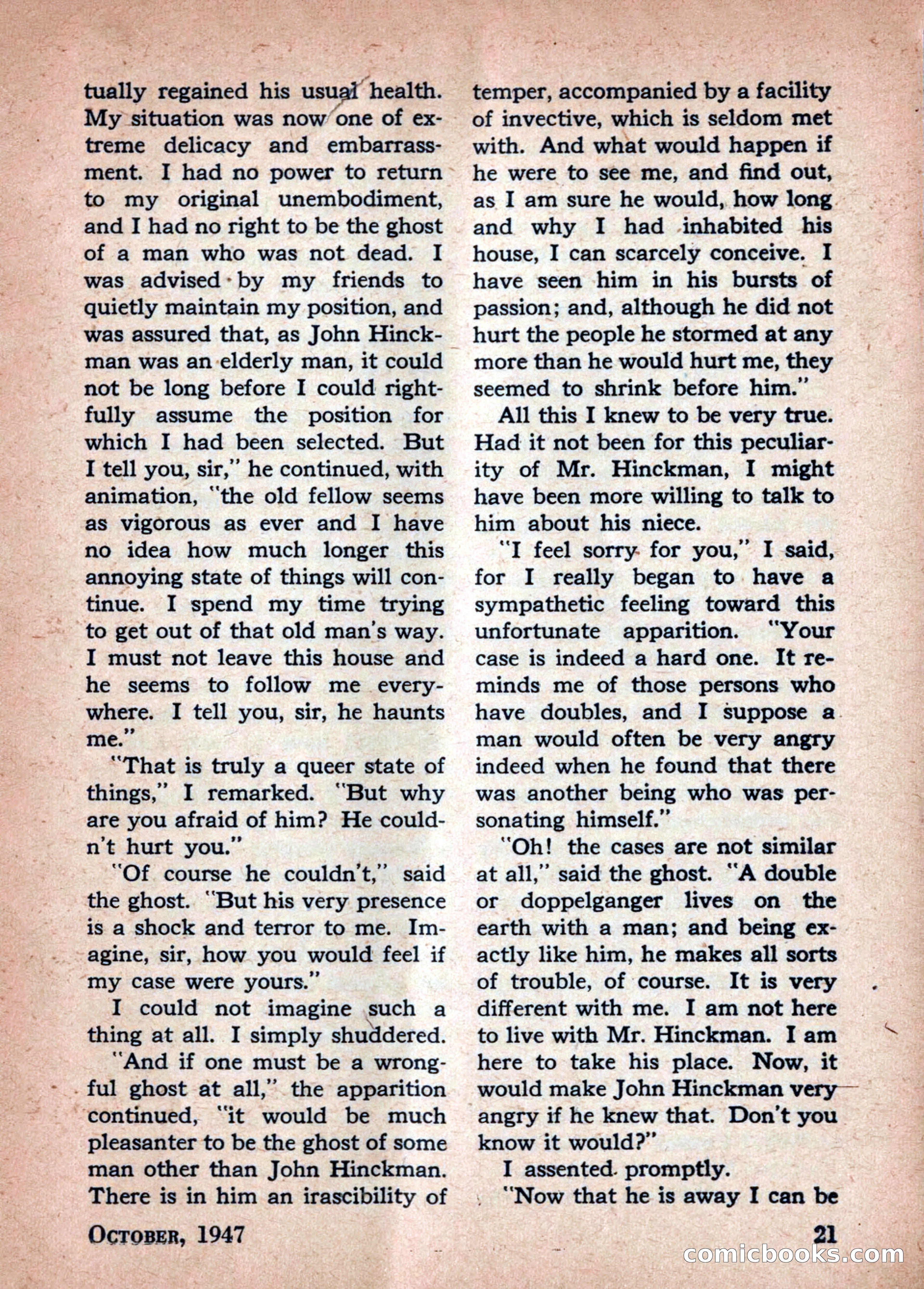 Best Stories, October 1947 — page 21 of 52