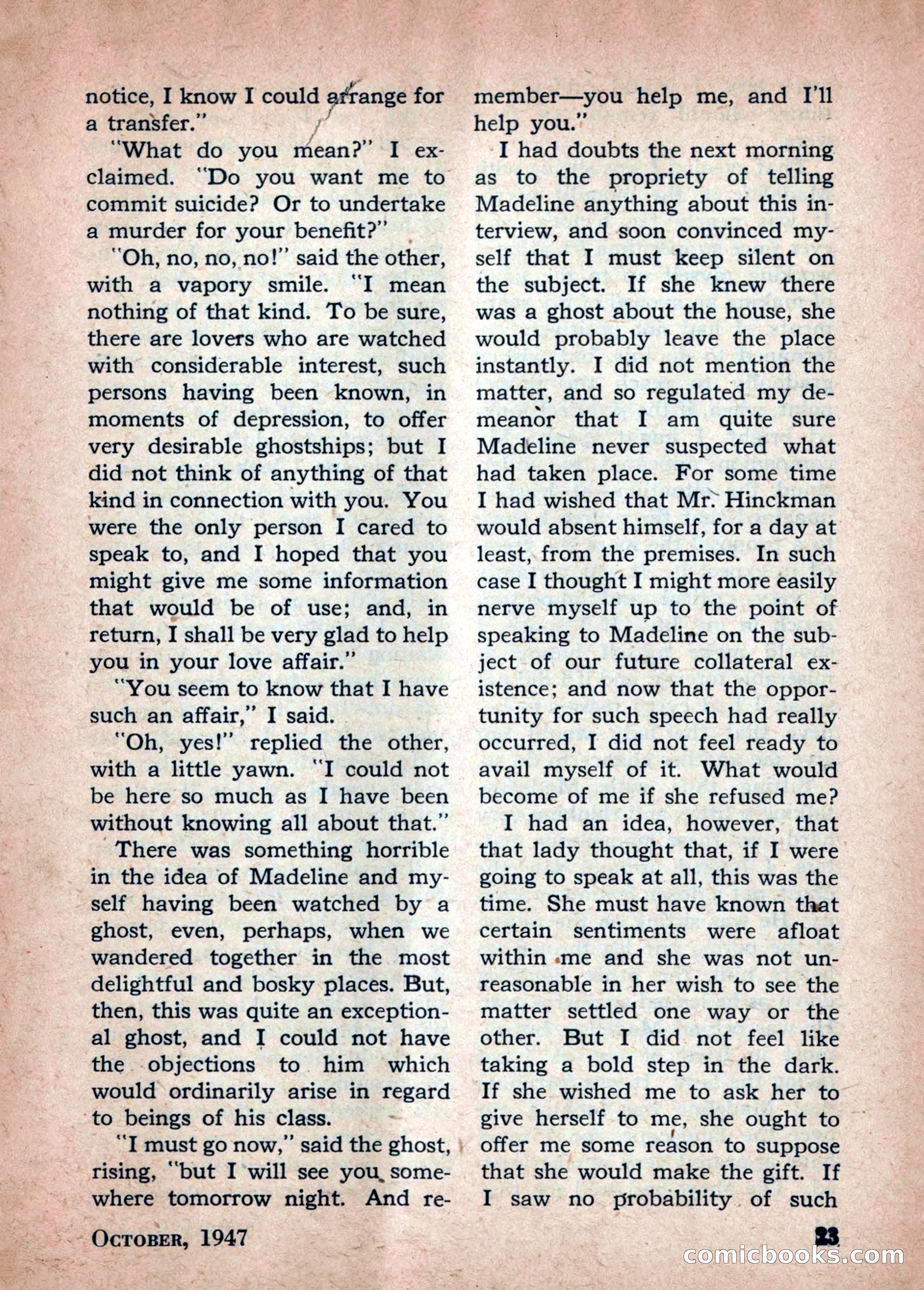 Best Stories, October 1947 — page 23 of 52