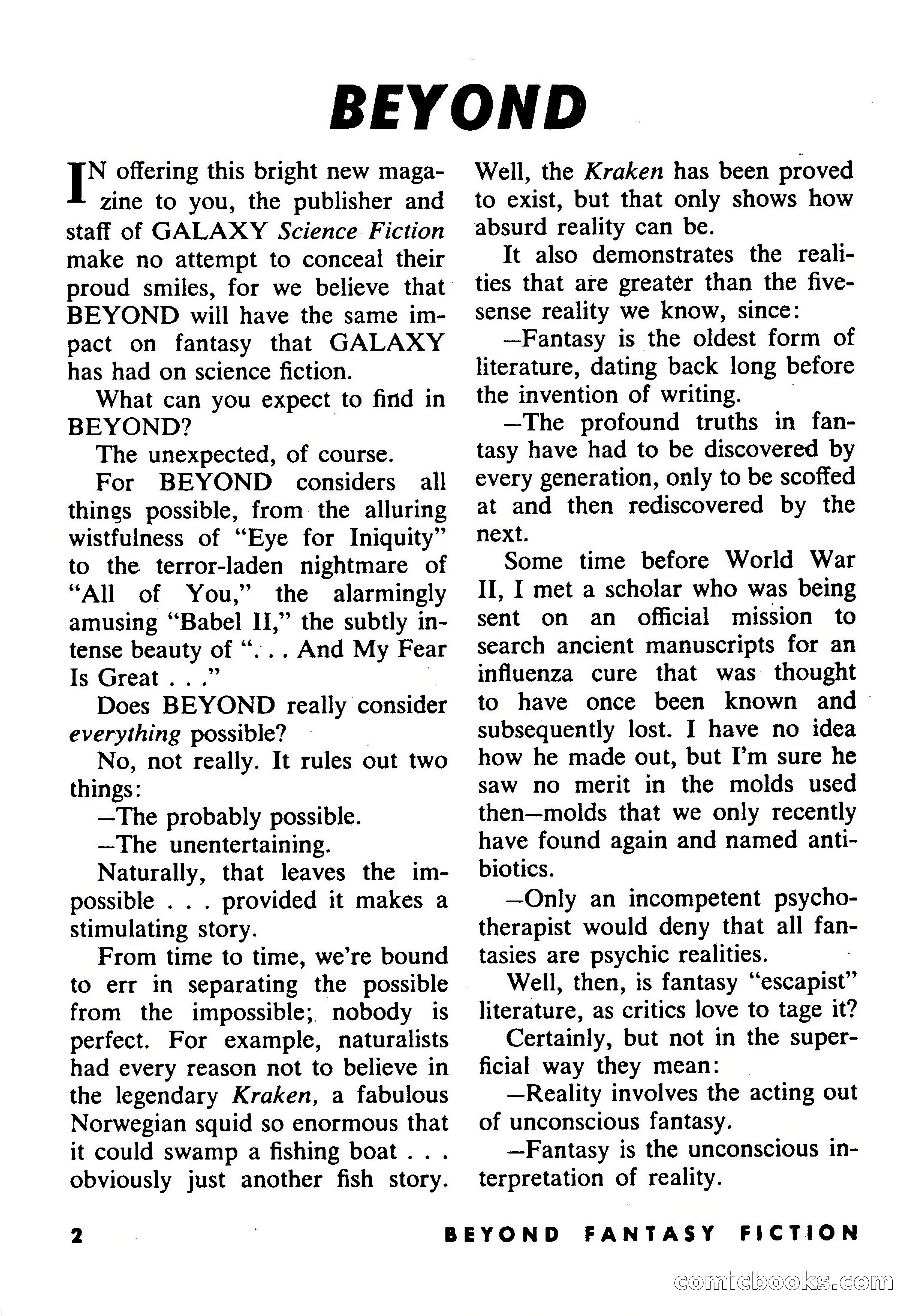 Beyond Fantasy Fiction, July 1953 — page 4 of 164
