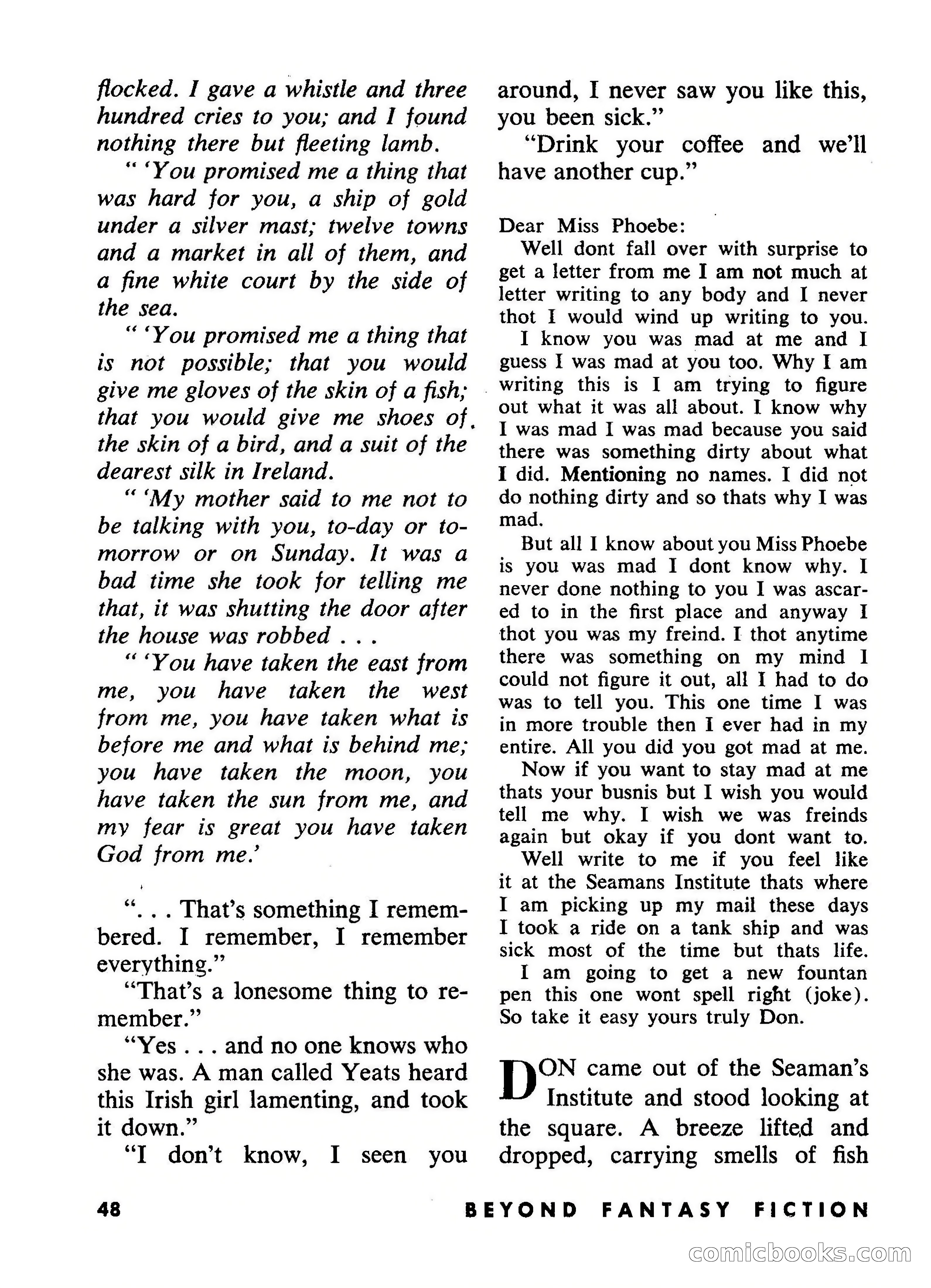 Beyond Fantasy Fiction, July 1953 — page 50 of 164