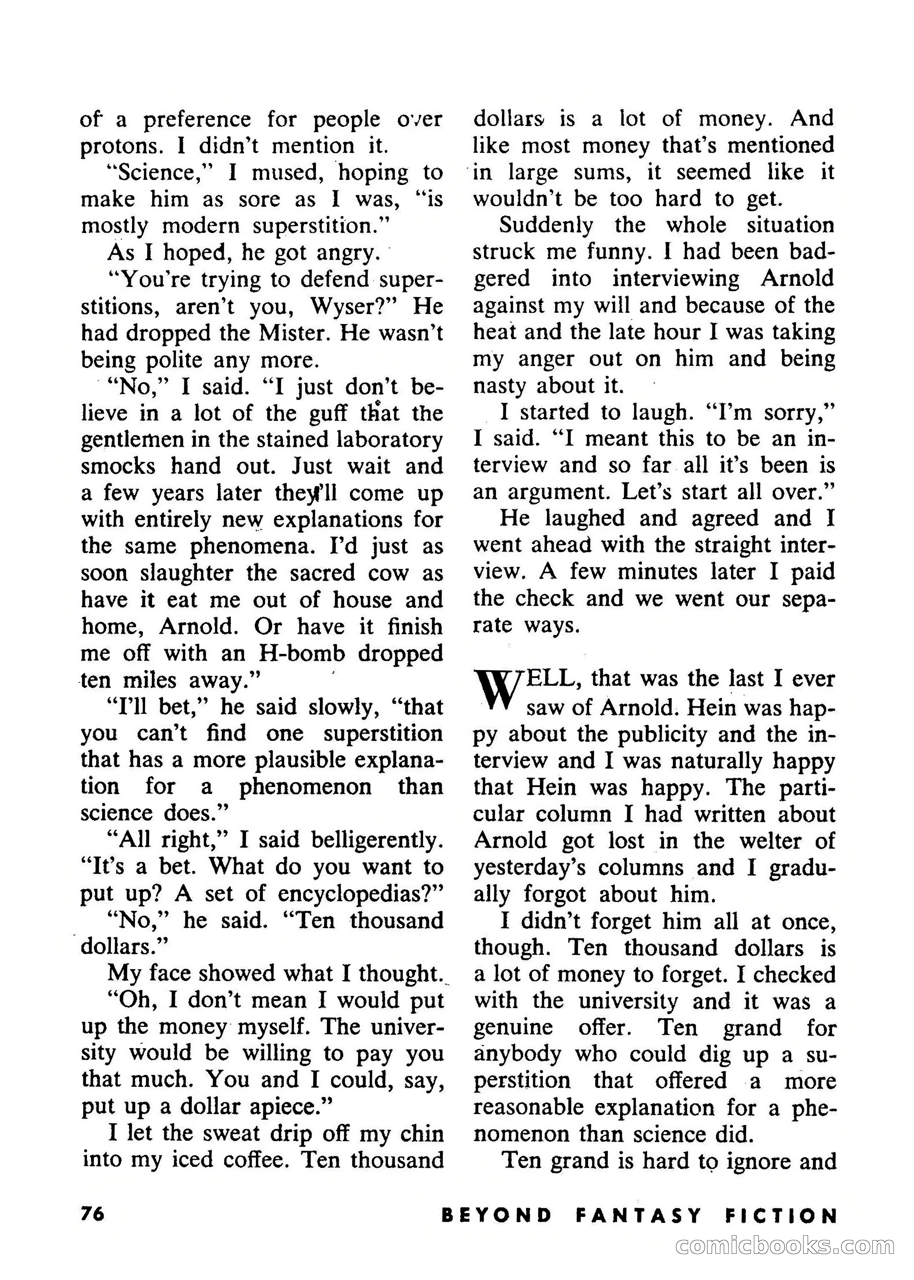 Beyond Fantasy Fiction, July 1953 — page 78 of 164