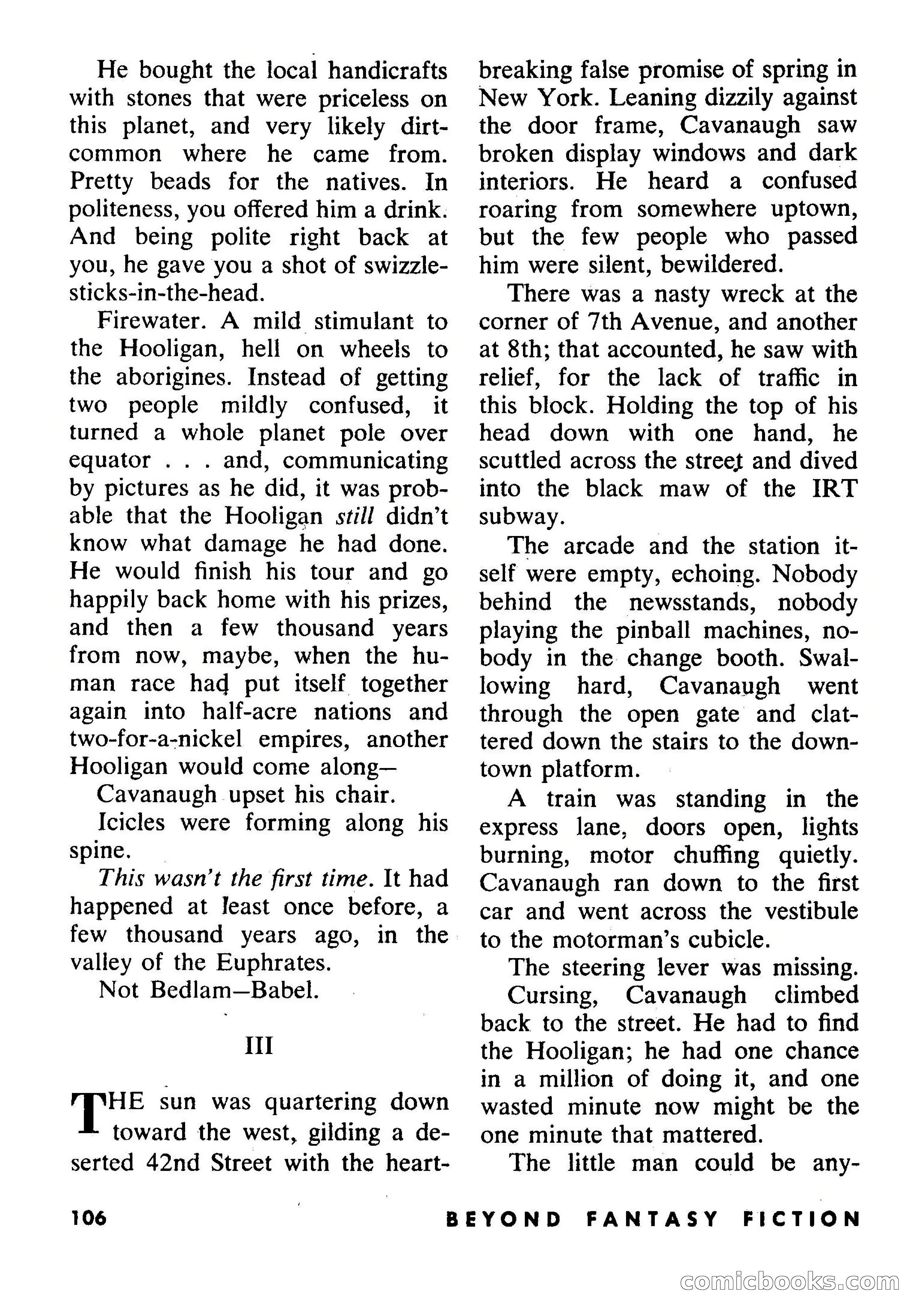 Beyond Fantasy Fiction, July 1953 — page 108 of 164