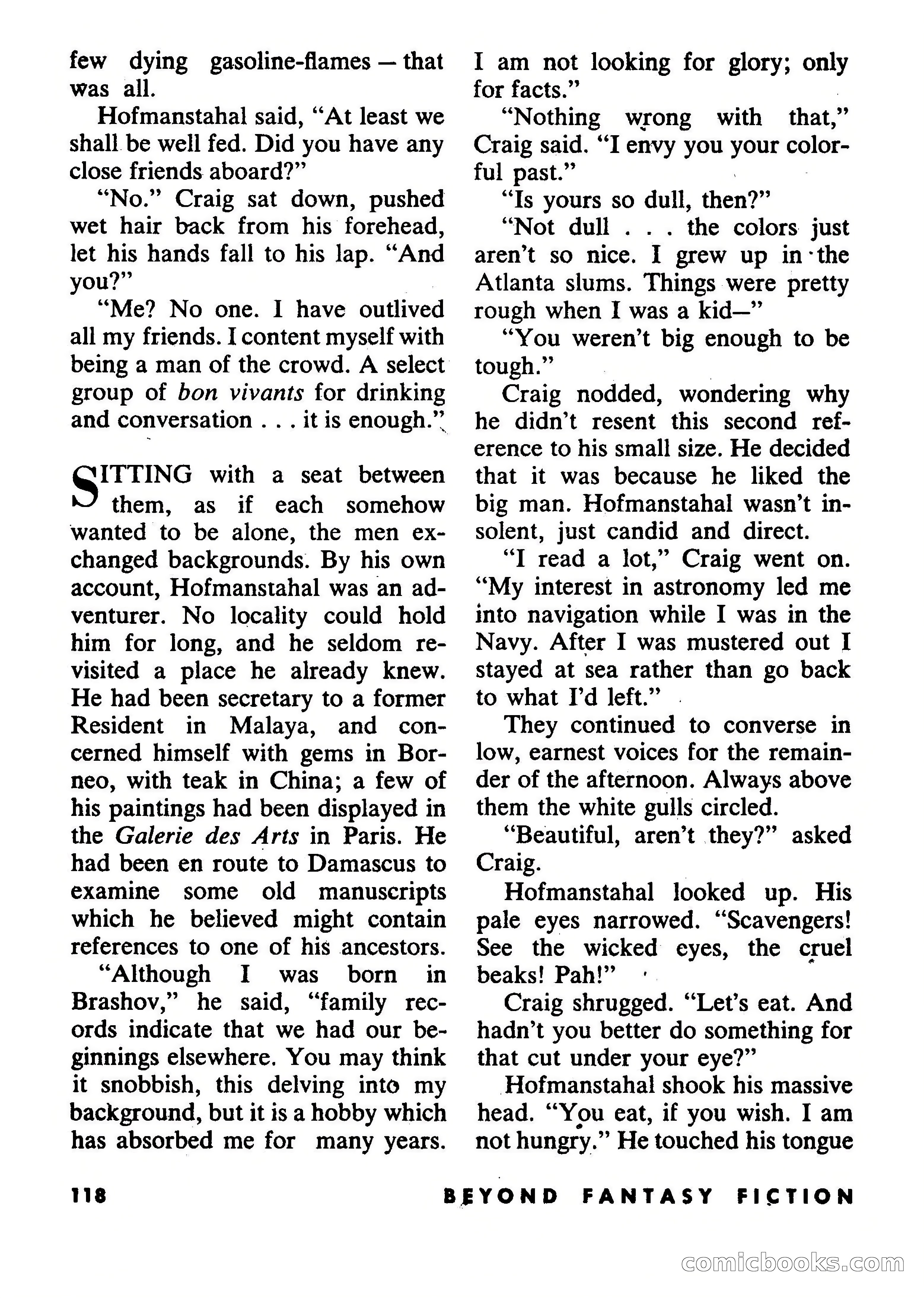 Beyond Fantasy Fiction, July 1953 — page 120 of 164