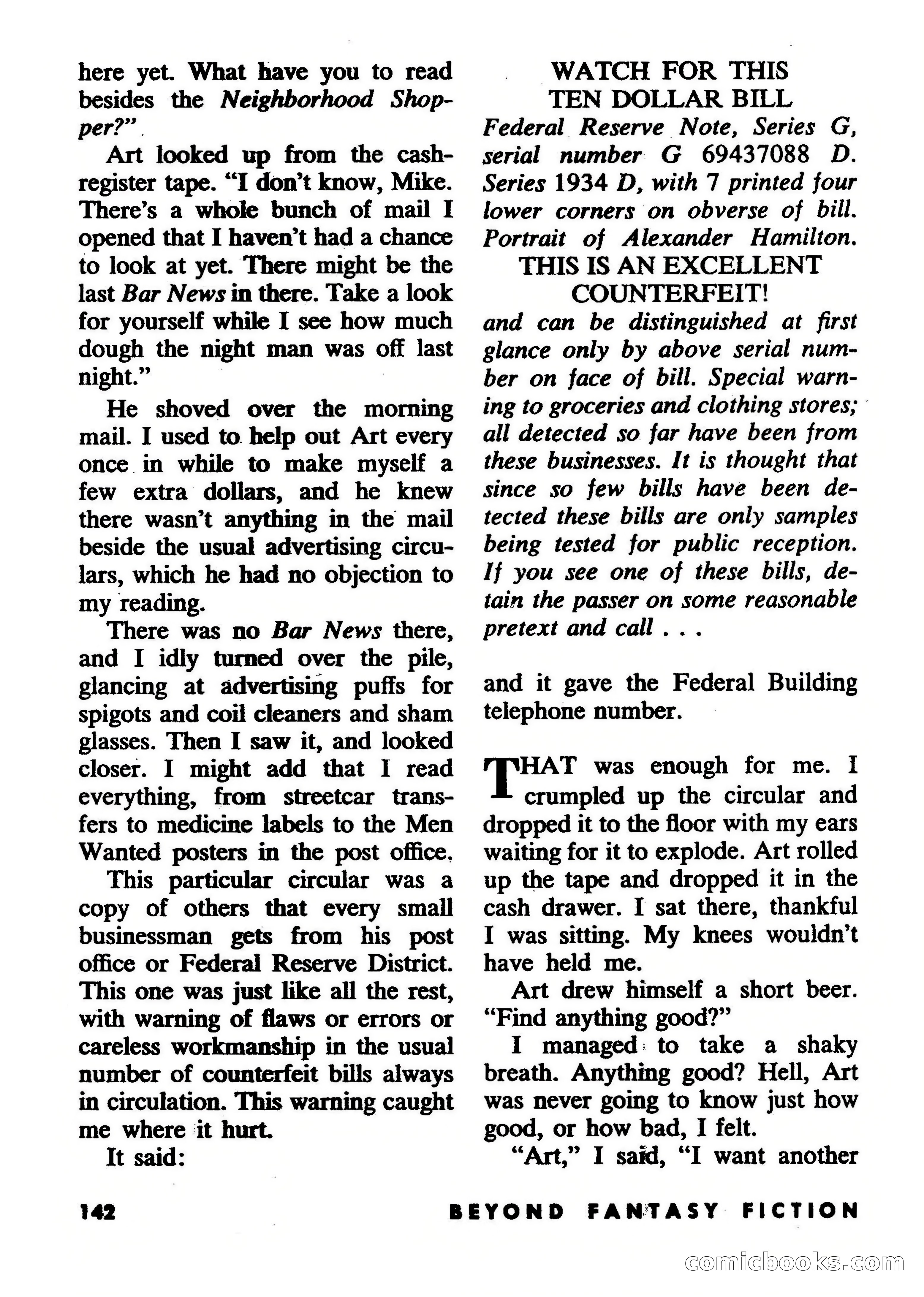 Beyond Fantasy Fiction, July 1953 — page 144 of 164