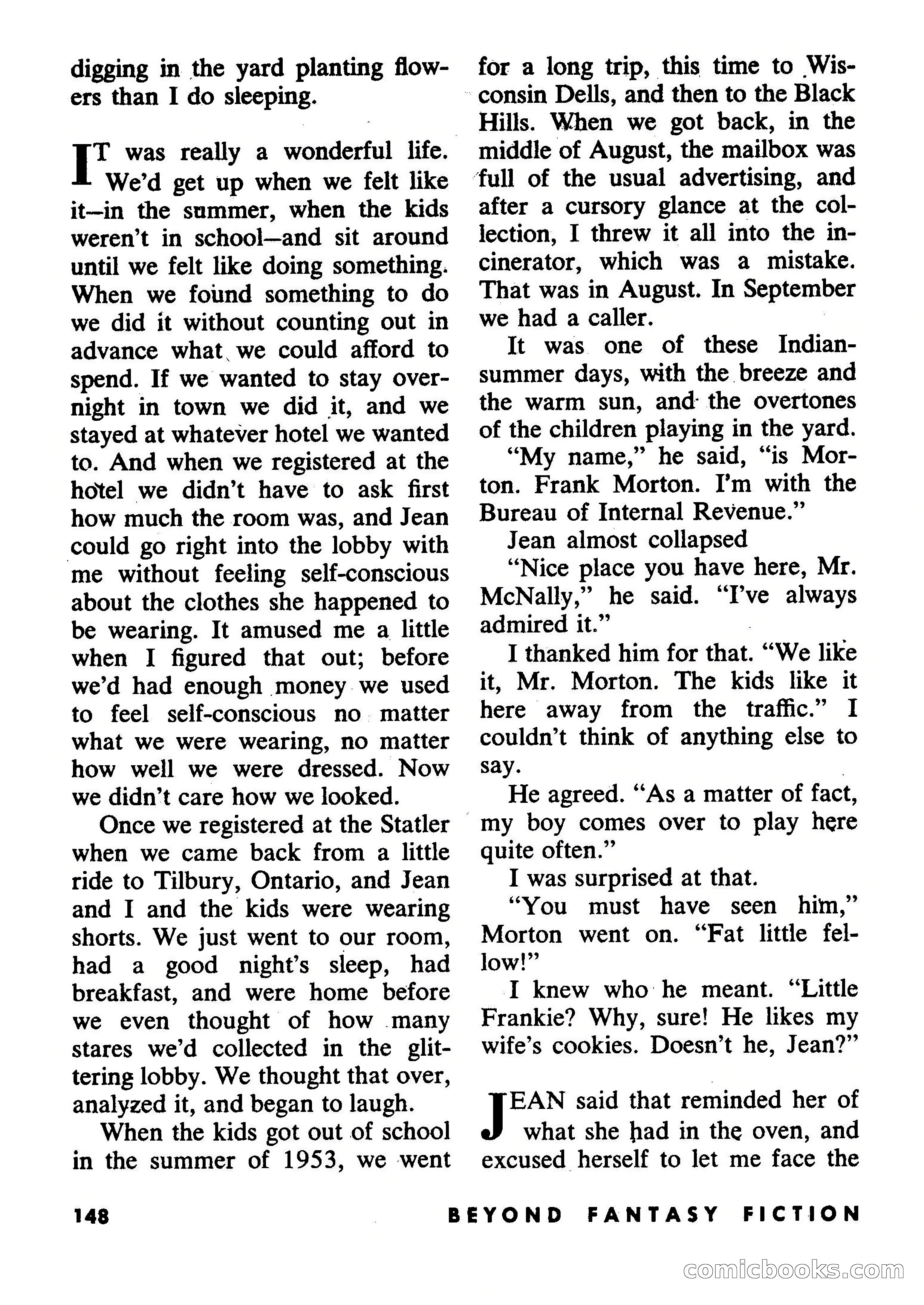 Beyond Fantasy Fiction, July 1953 — page 150 of 164