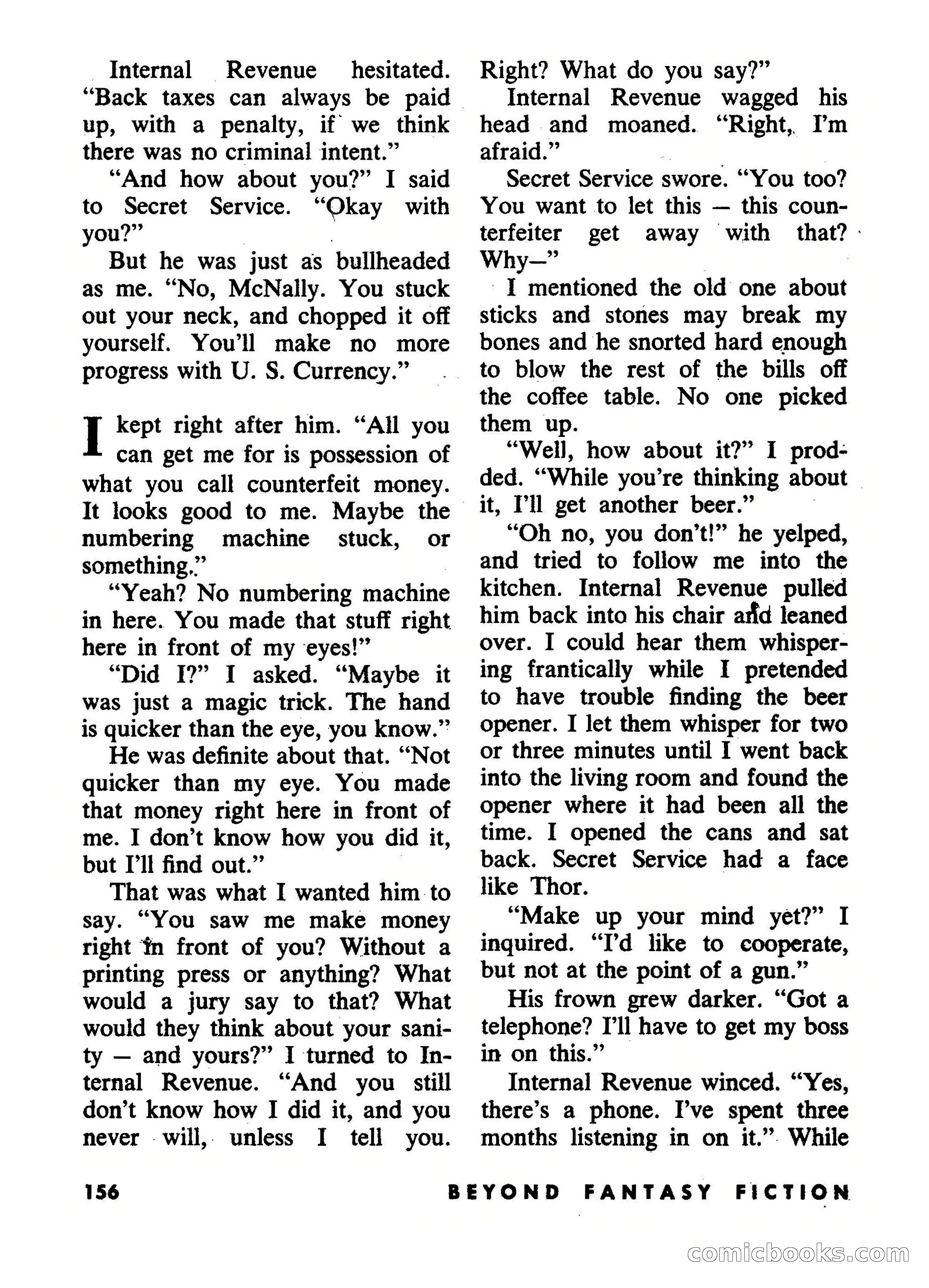 Beyond Fantasy Fiction, July 1953 — page 158 of 164
