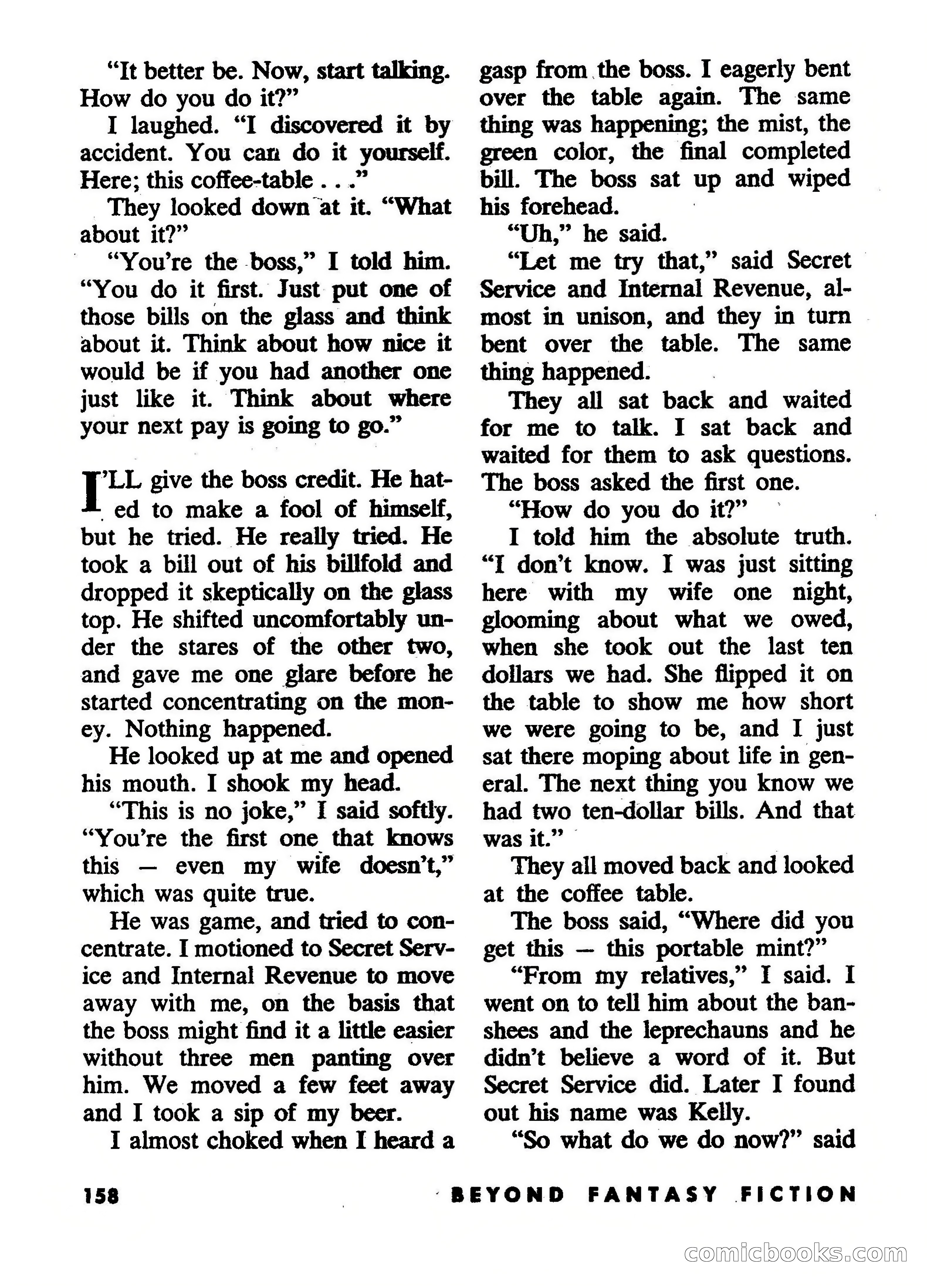 Beyond Fantasy Fiction, July 1953 — page 160 of 164